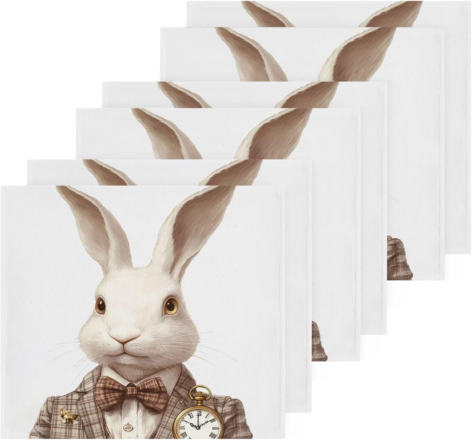 Kigai Rabbit with Pocket Watch Washcloth 2-Piece Set
