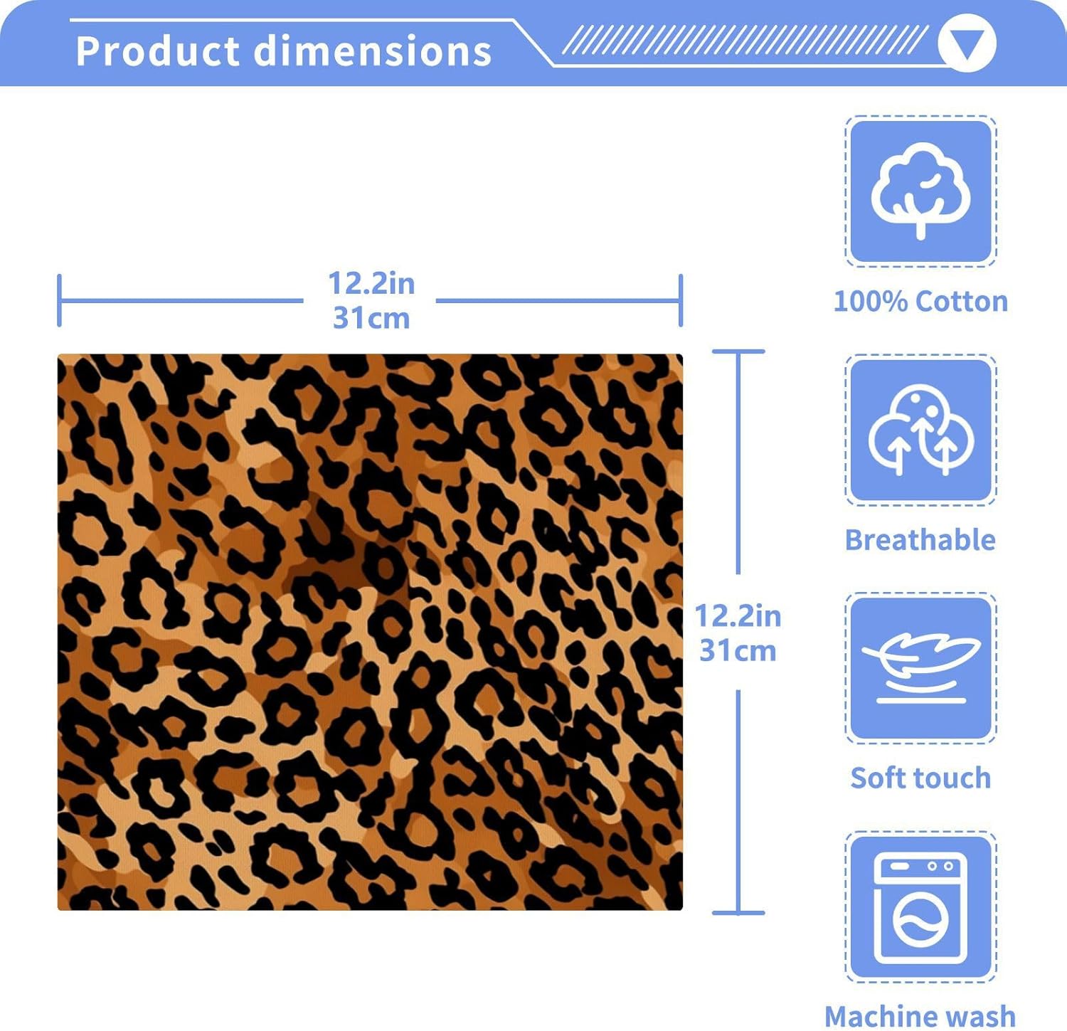Leopard Print Washcloth Set