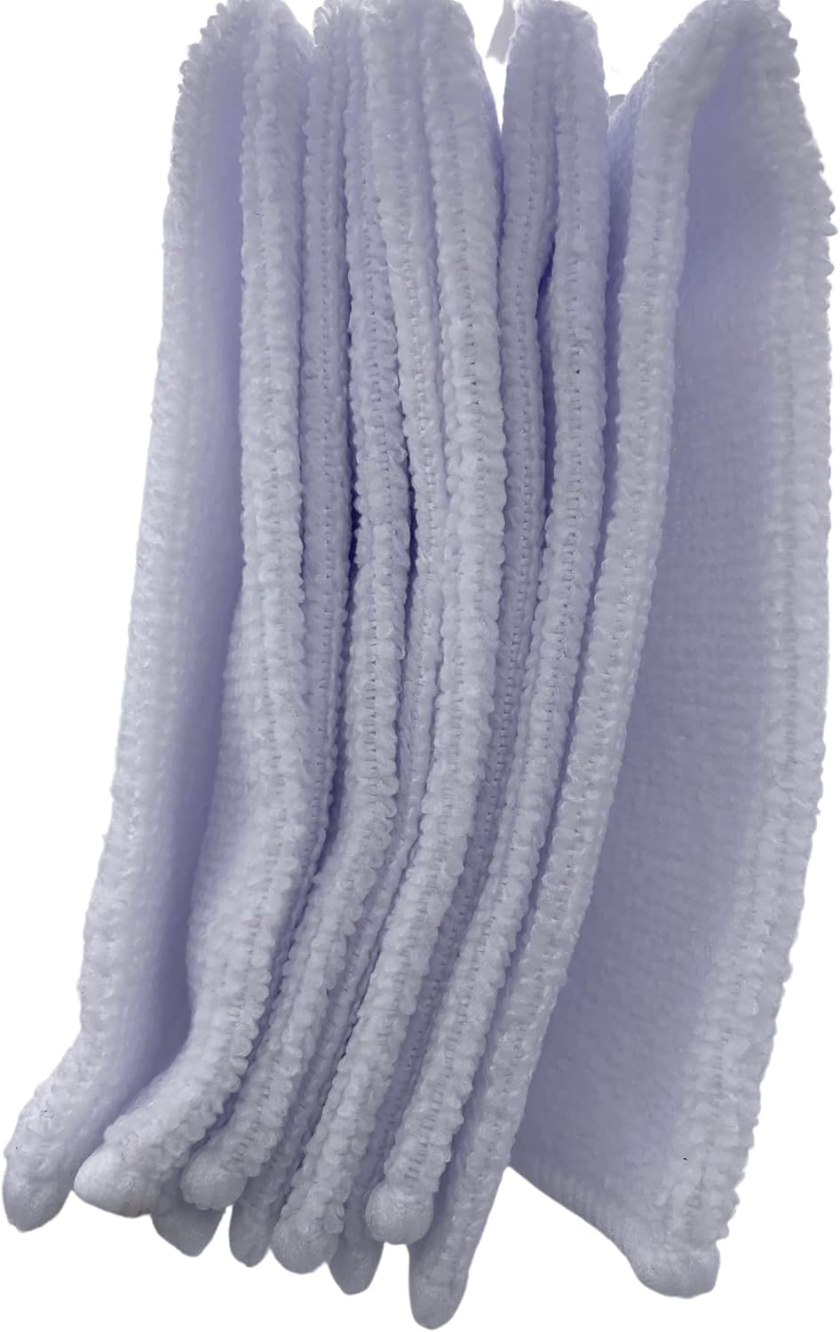 Microfiber Washcloths 5-Pack - White 11x11 in