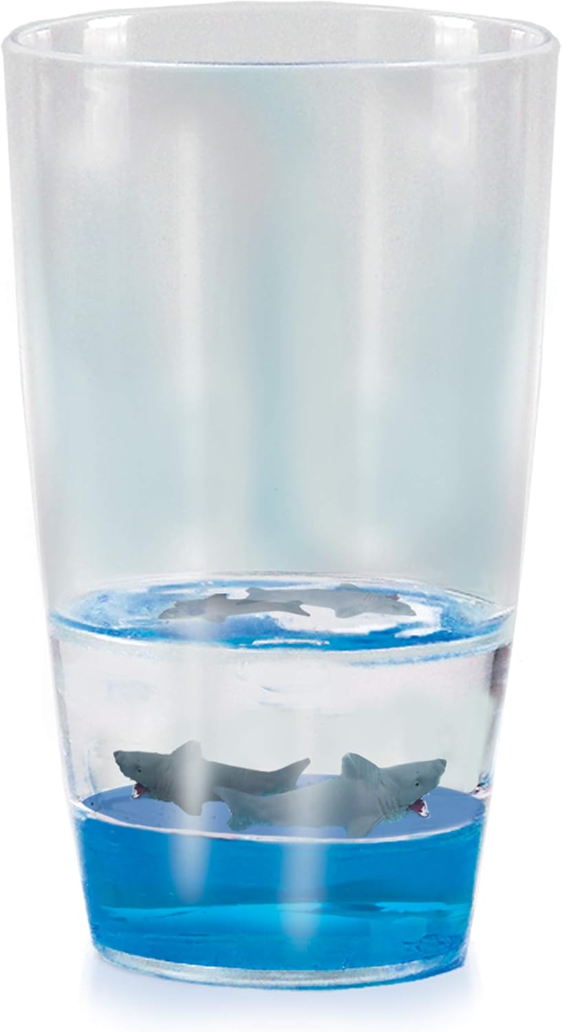 Deluxebase Floatarama Tumbler - Shark 9oz BPA-Free Acrylic Drinking Glass