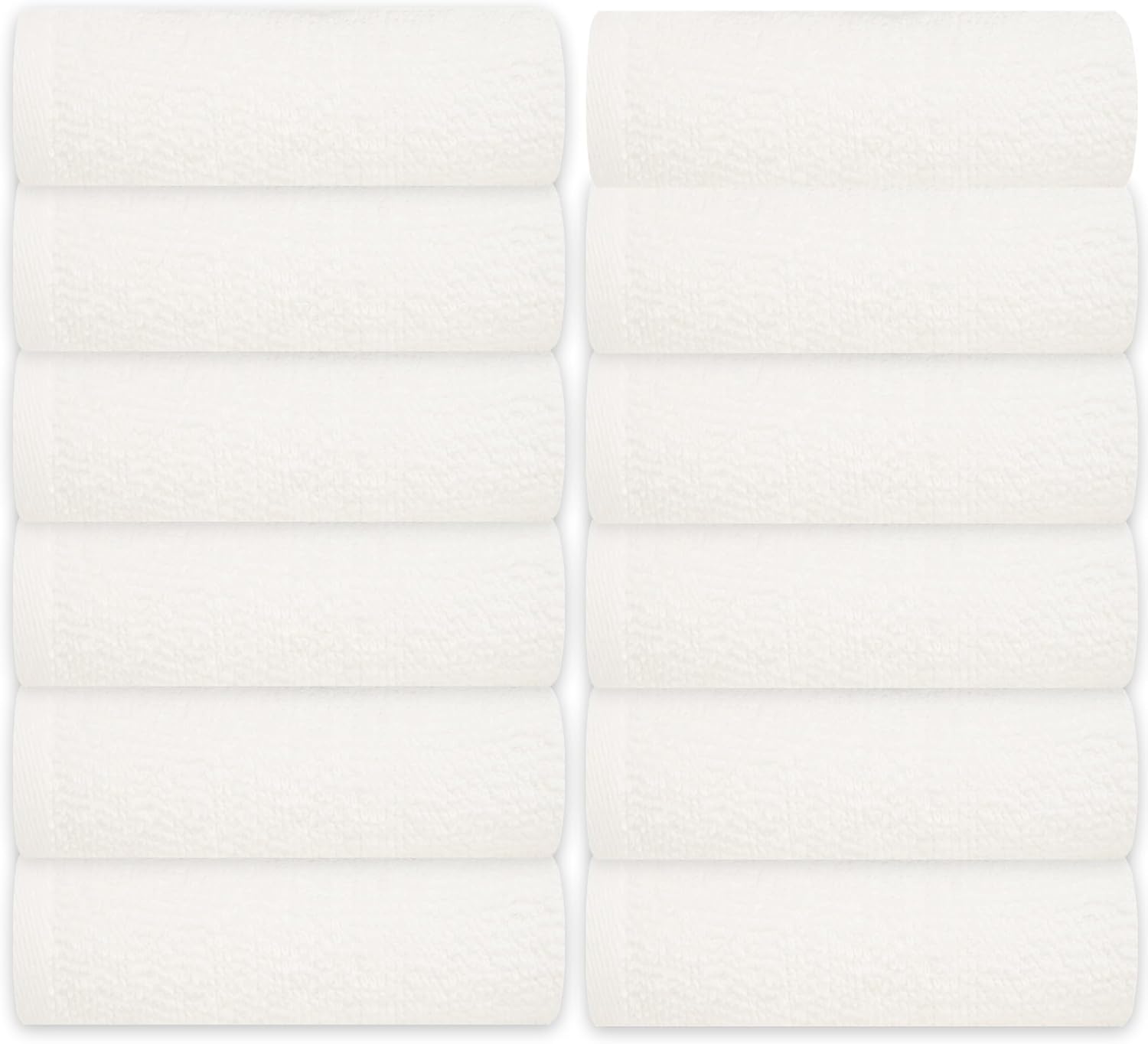 100 Cotton Soft Absorbent and Quick-Drying Washcloths