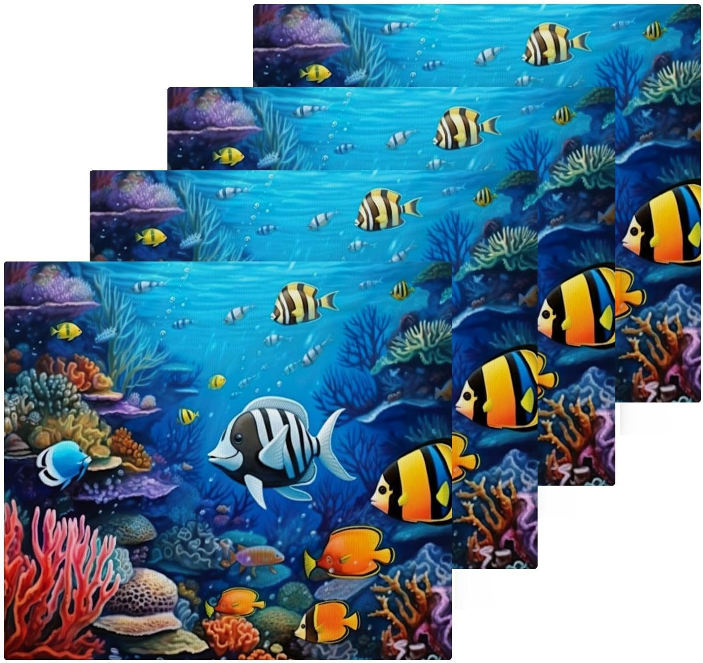 Kigai Ocean Fish Washcloth Set