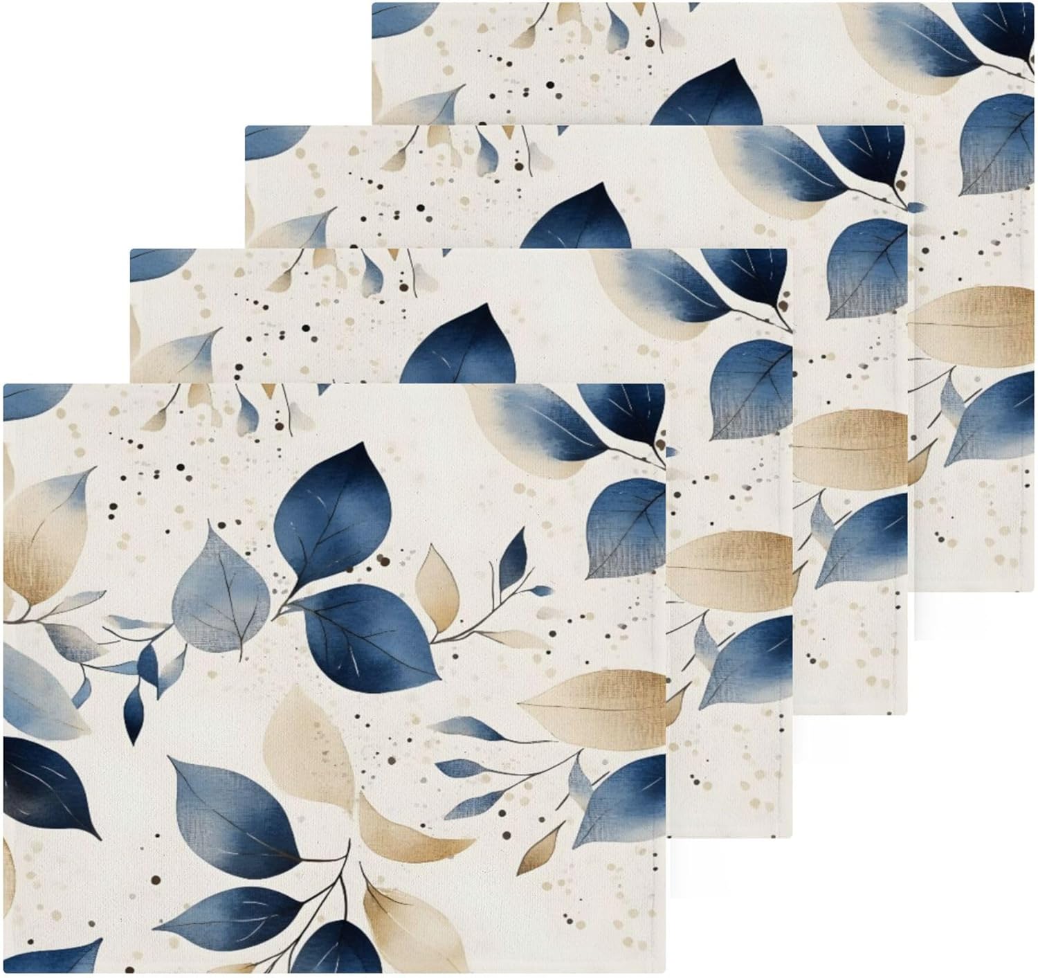 Xigua Watercolor Leaves Washcloth Set