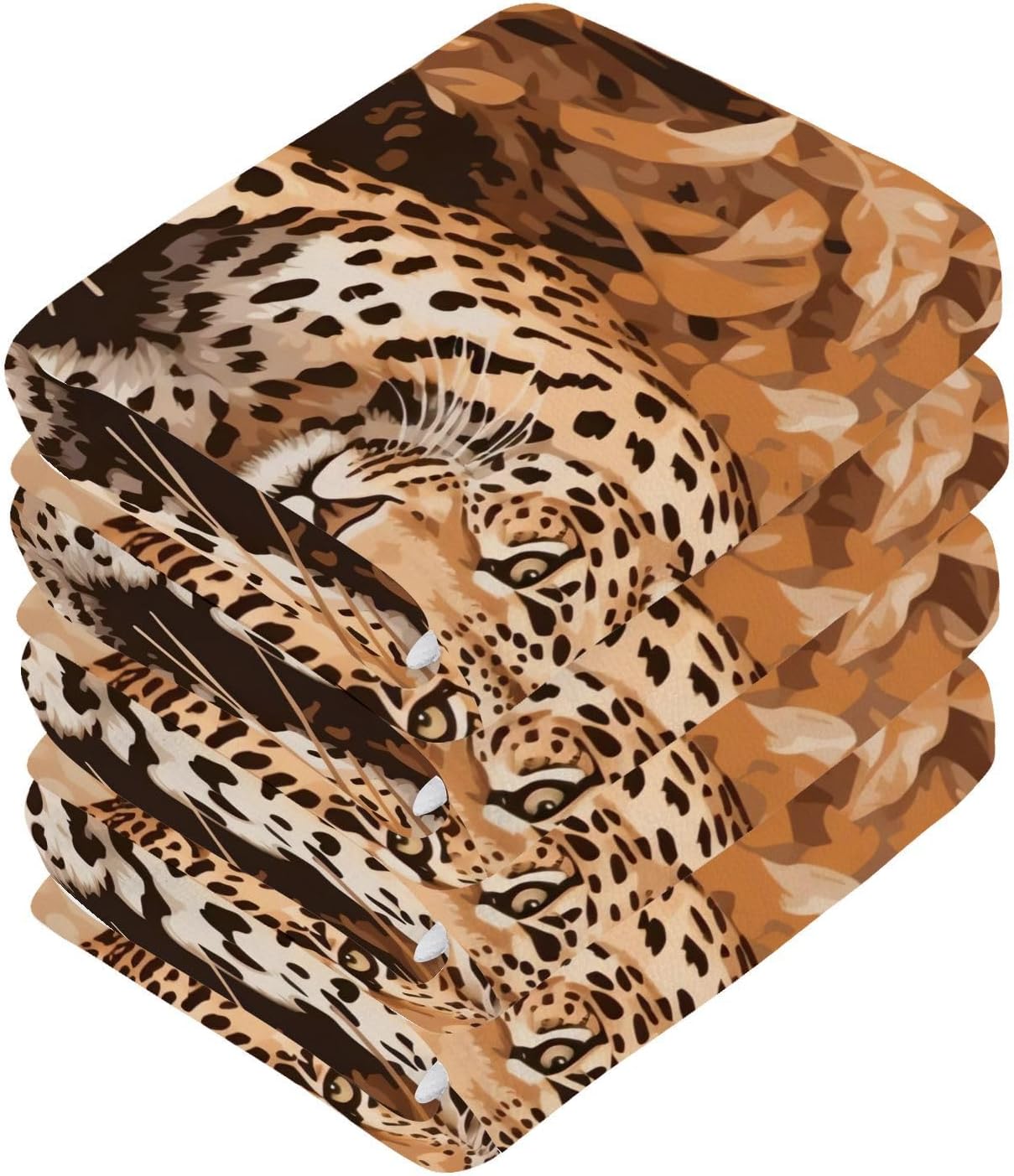Leopard Print Leopard Washcloths