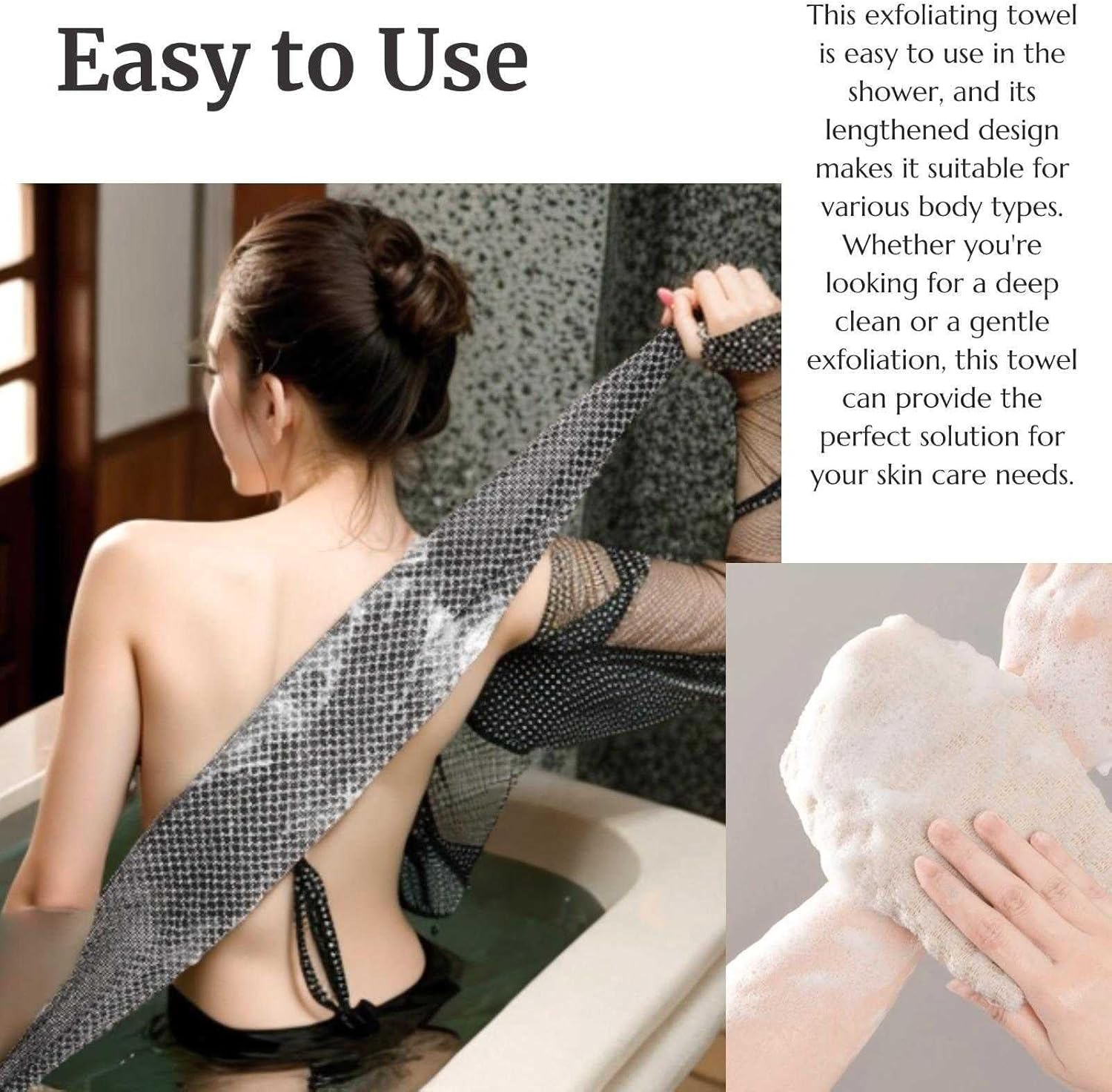 45 inch Exfoliating Washcloth Towel
