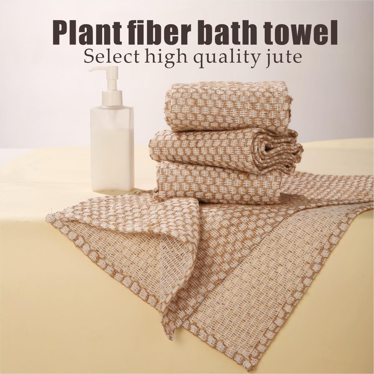 Eco-Friendly Jute Back Body Exfoliating Washcloth Towel for Men Women