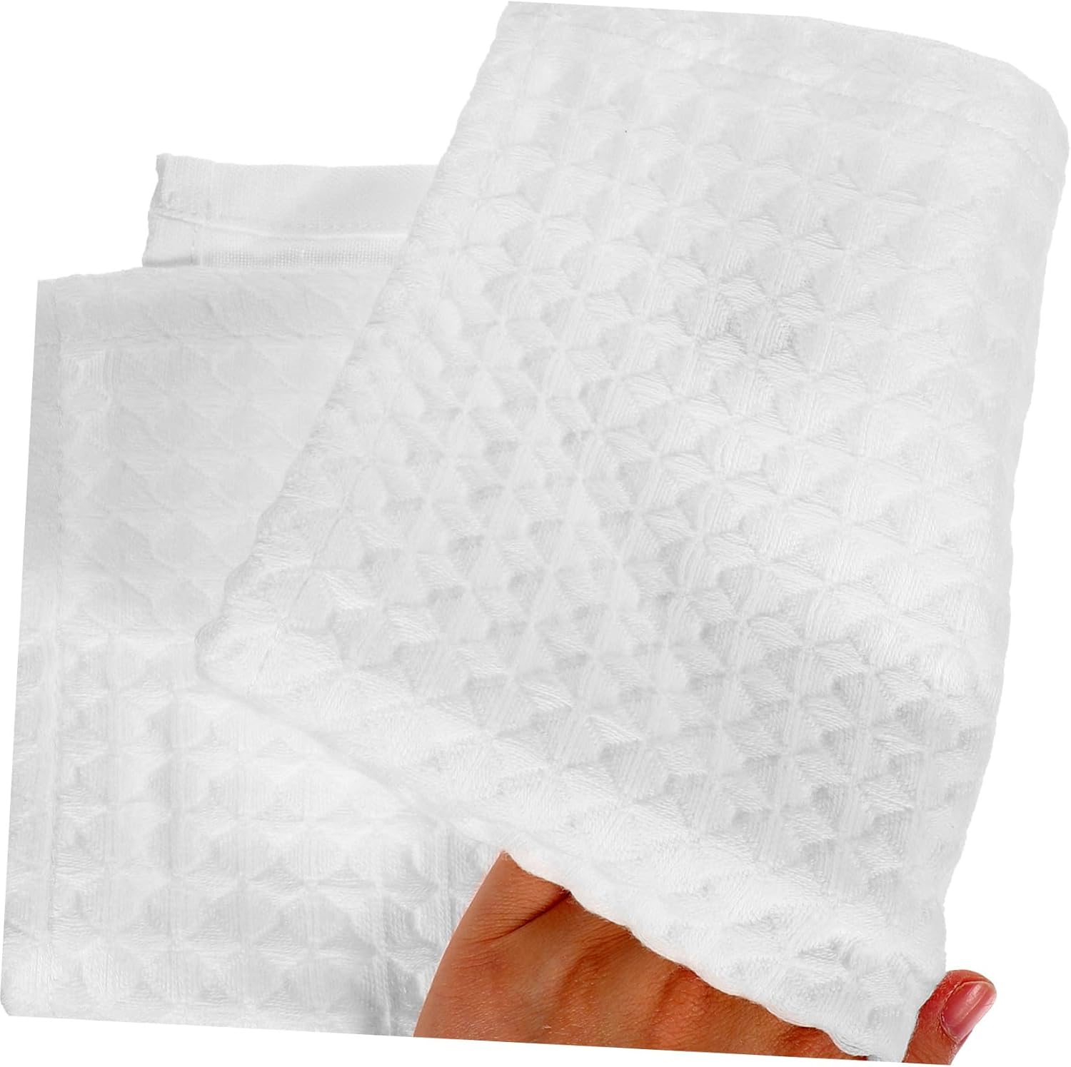 Two-Piece Cotton Waffle Face Towels - Soft Absorbent Hand Face Cleaning