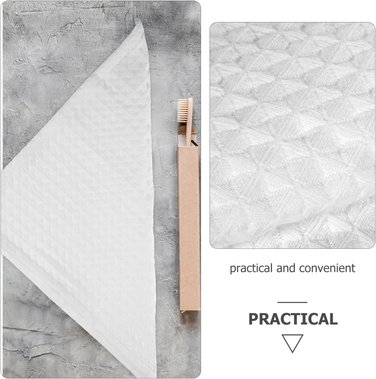 2-Piece Soft Waffle Face Towels for Fast Absorption Skin-Friendly