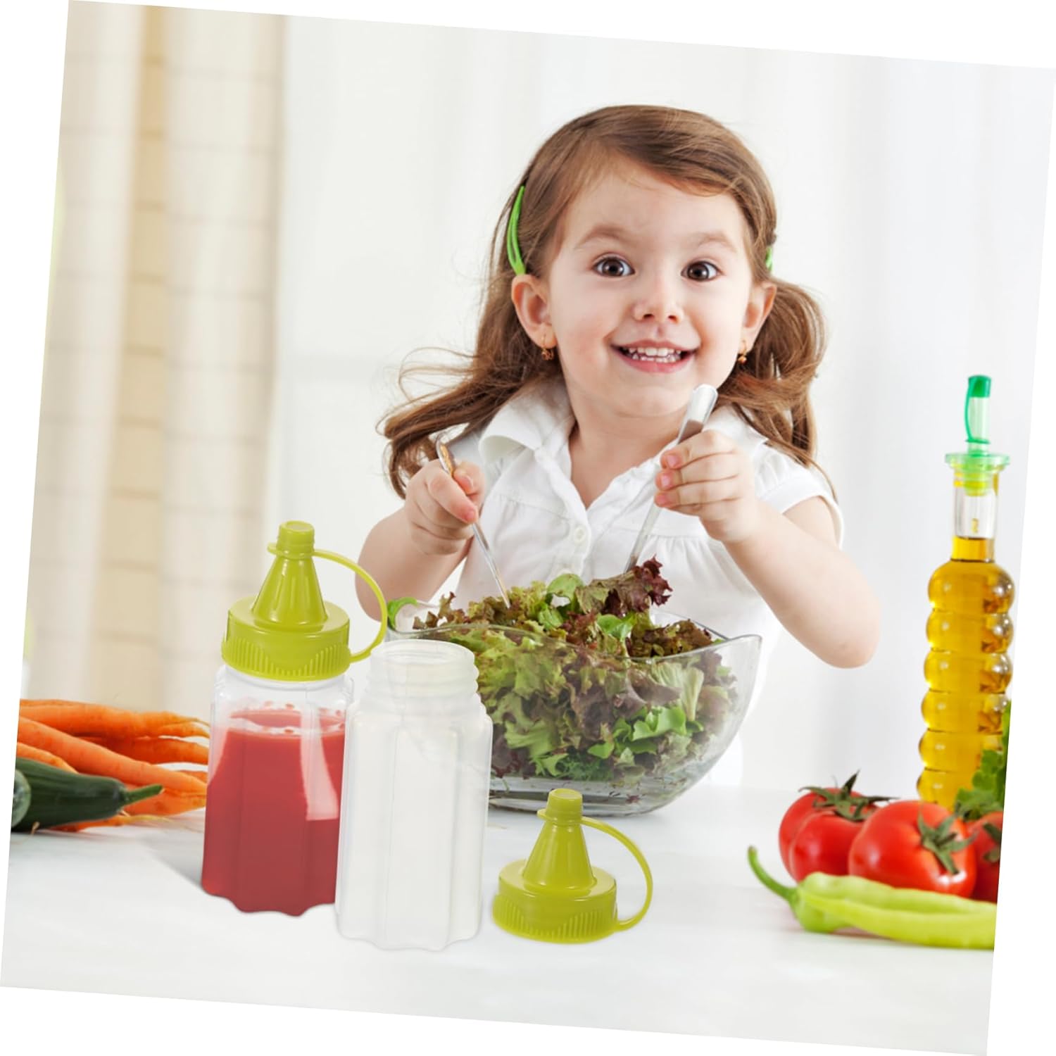 Sauce Squeeze Bottles Set - Portable Mini Condiment Storage for Kitchen