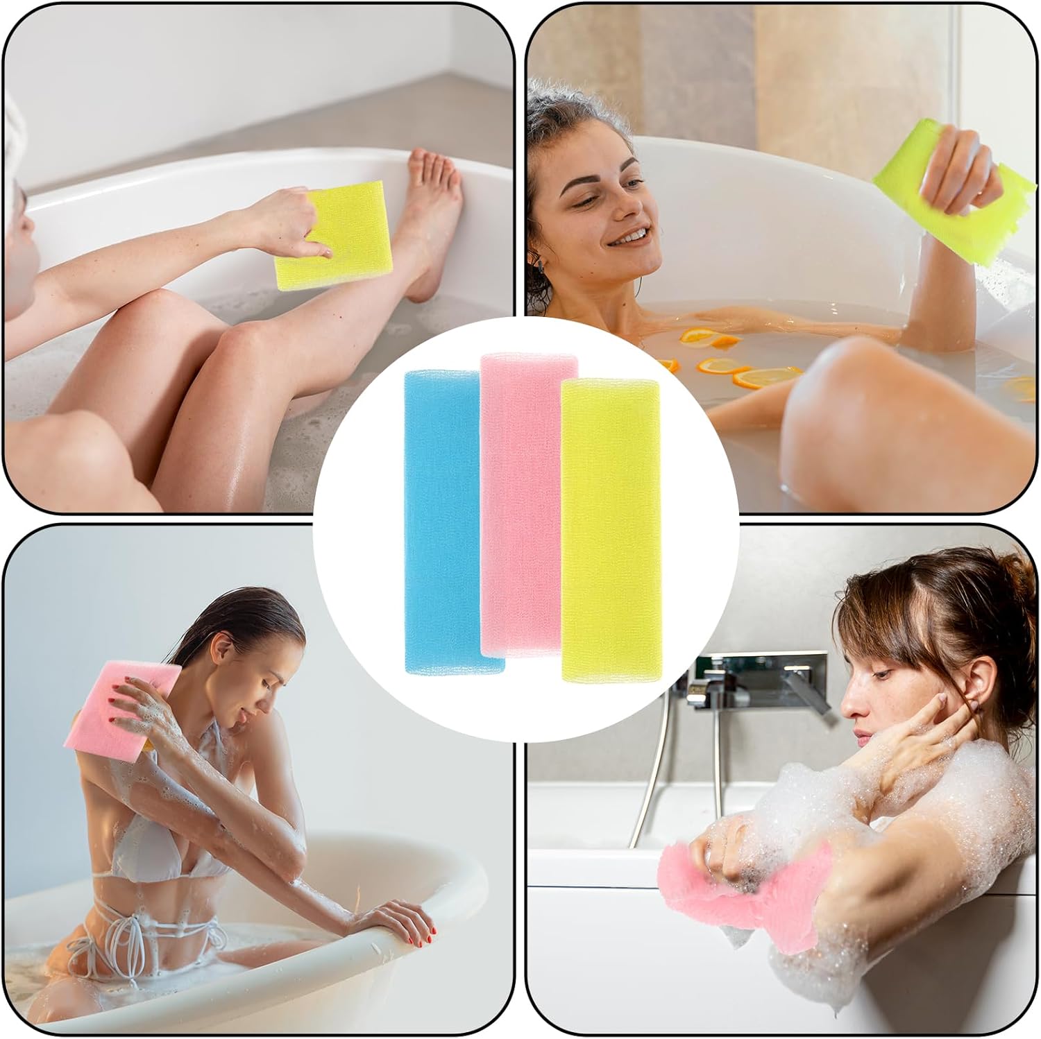 3 Pcs Exfoliating Scrub Cloth for Body