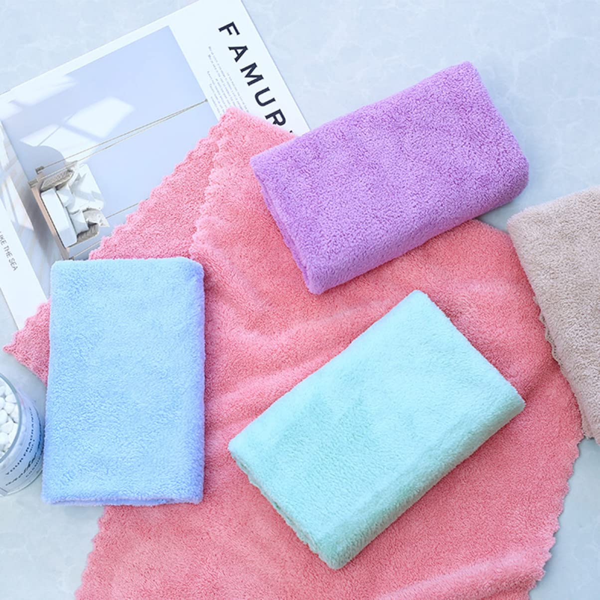 5-Pack Microfiber Makeup Remover Towels for Women