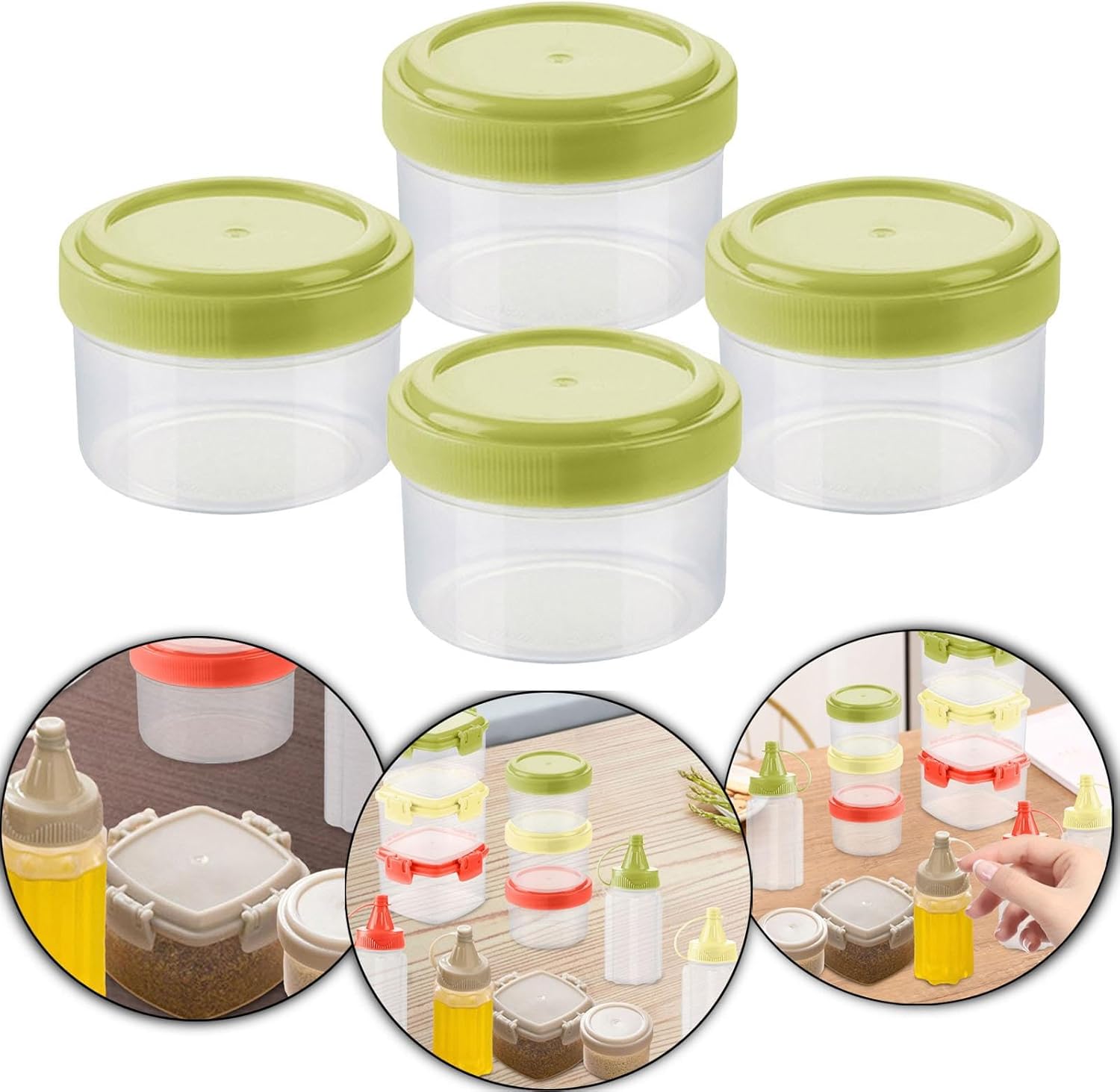 4x Squeeze Bottles for Liquids