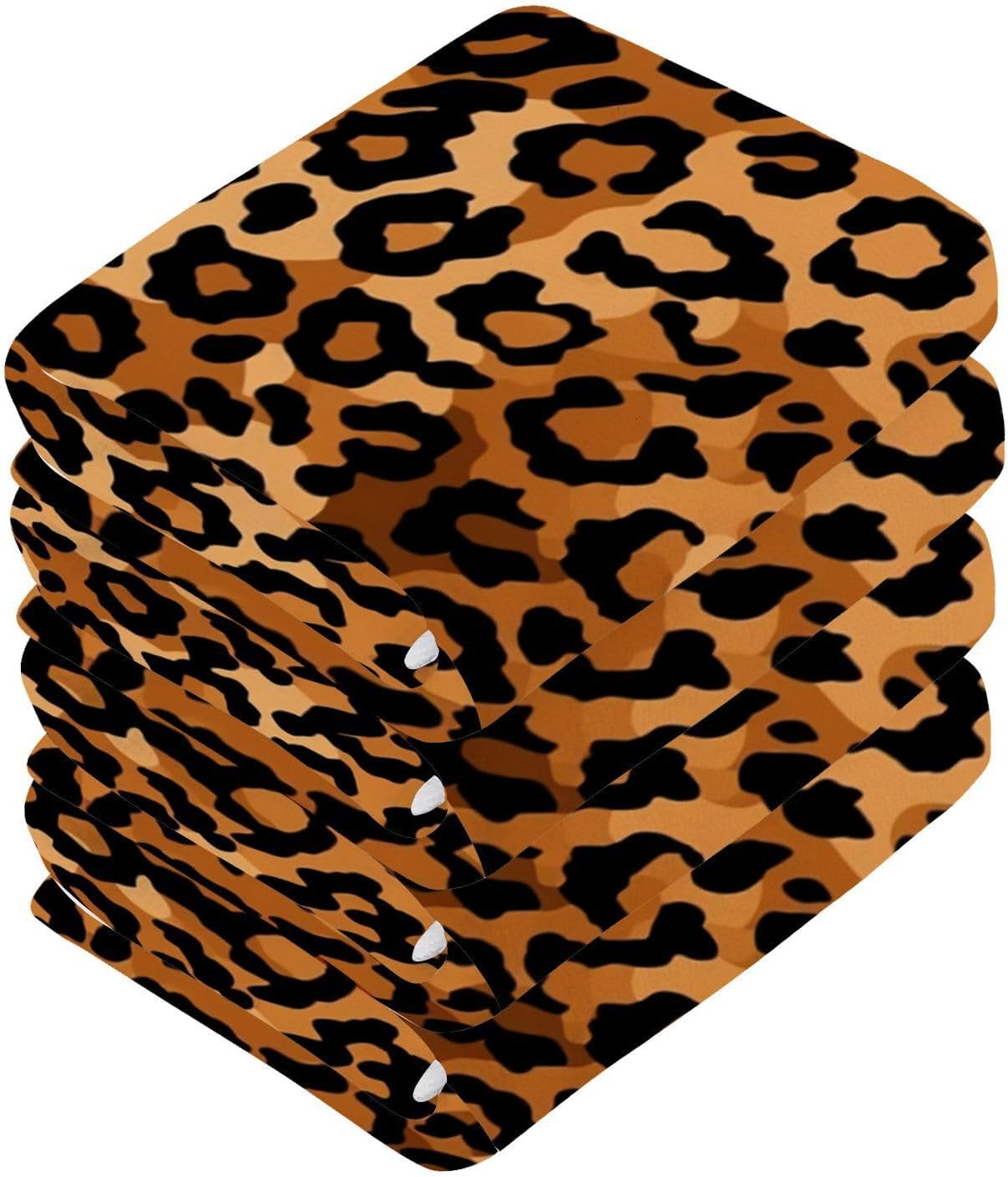 Leopard Print Washcloth Set