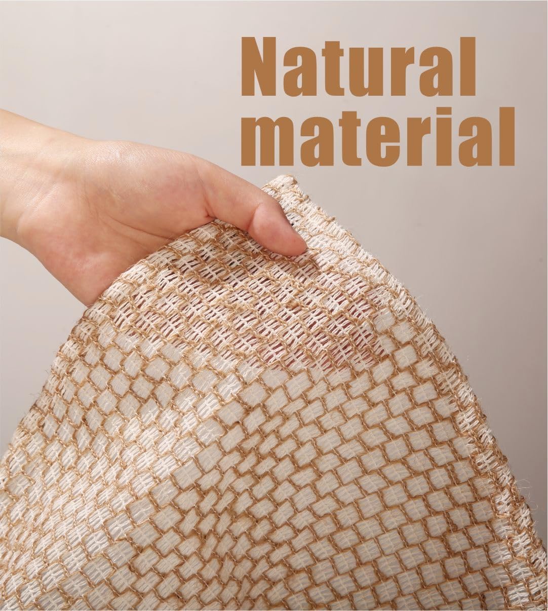 Eco-Friendly Jute Back Body Exfoliating Washcloth Towel for Men Women