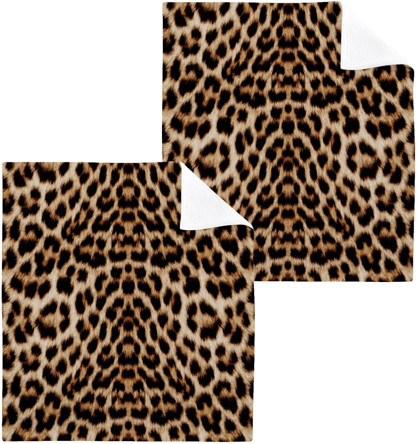 Leopard Print Bath WashCloths