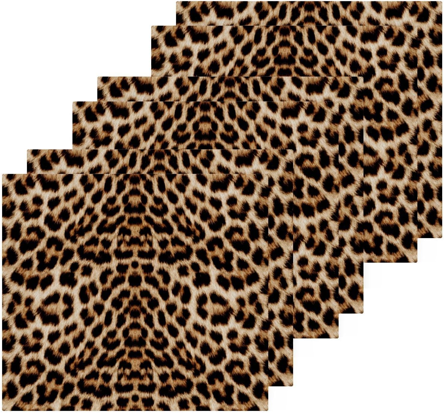 Leopard Print Bath WashCloths