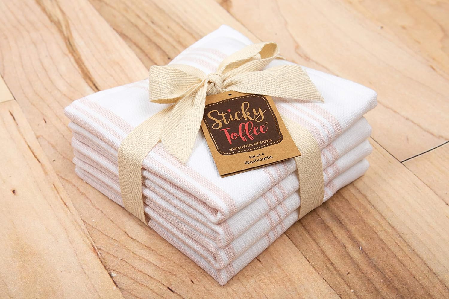 Sticky Toffee Reusable Washcloths Set of 4 Perfect for BATH