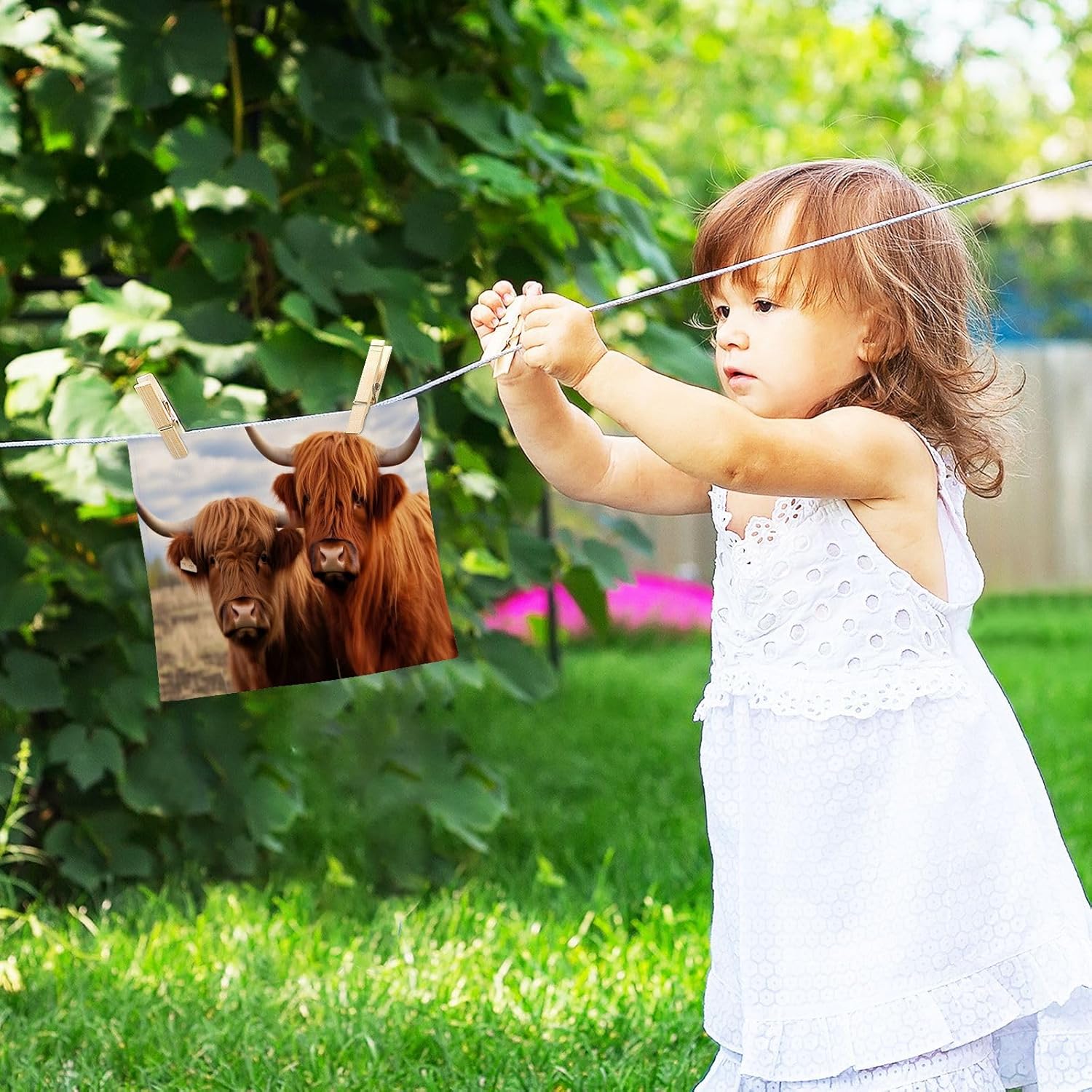Highland Cow 2-Pack Washcloth 12x12