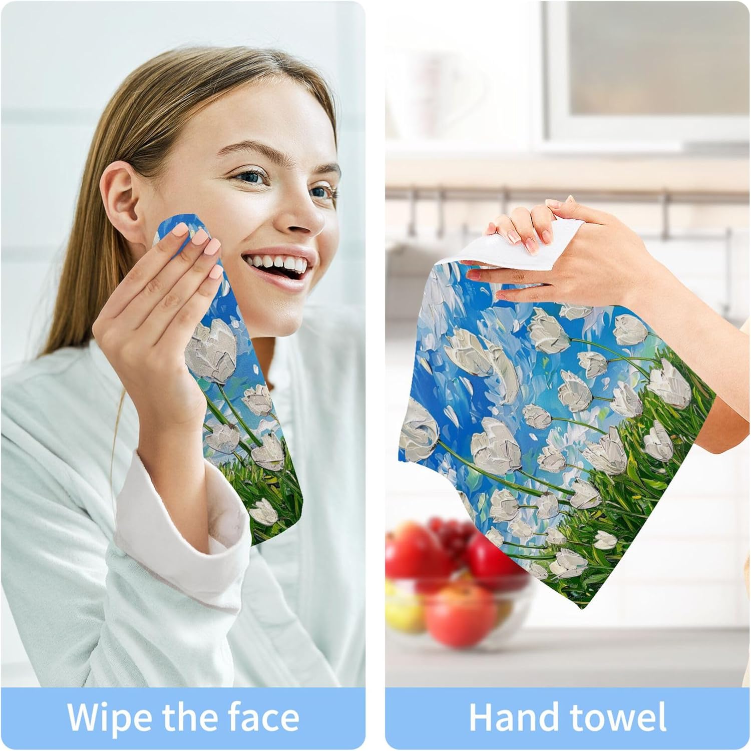 Premium Cotton Face Washcloths 4-Piece