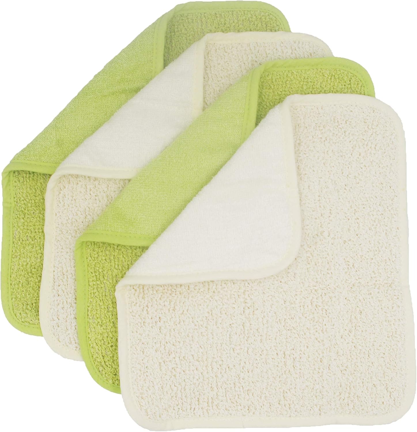 Dual Sided Bamboo Rayon Washcloths Hypoallergenic for Sensitive Skin