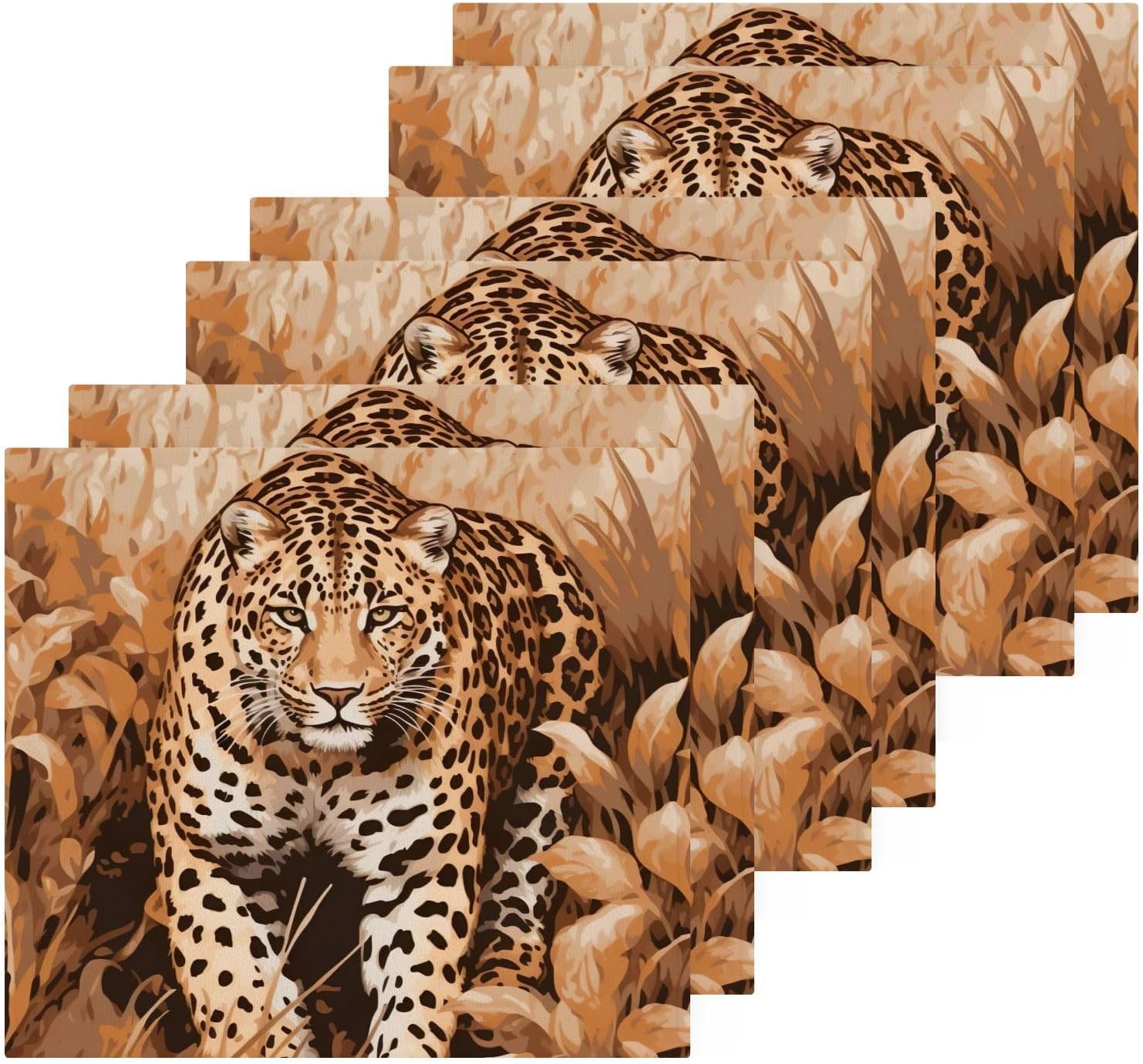 Leopard Print Leopard Washcloths