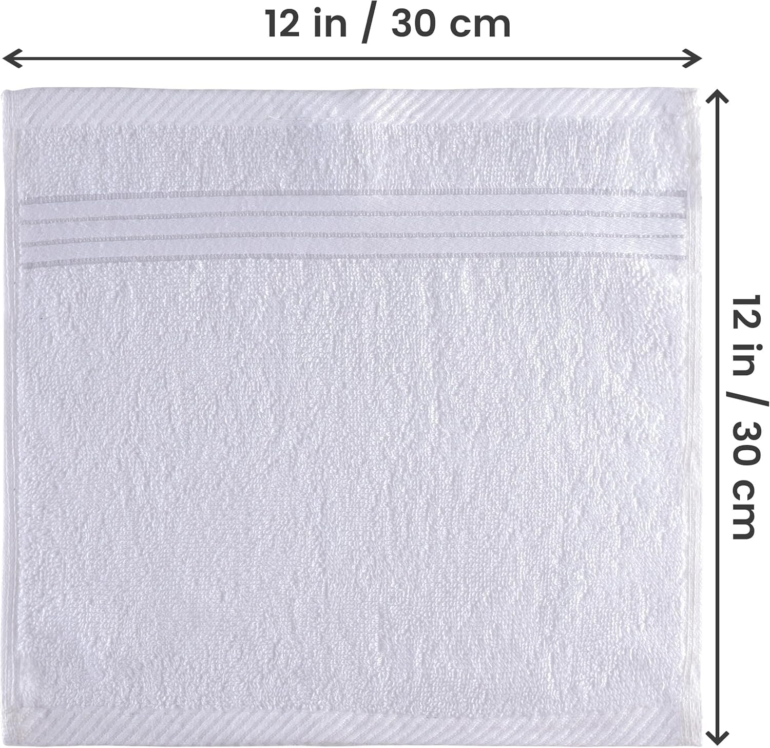 Effortless Clean 12 x 12 Inch Set Diamond Terry Cotton Washcloths