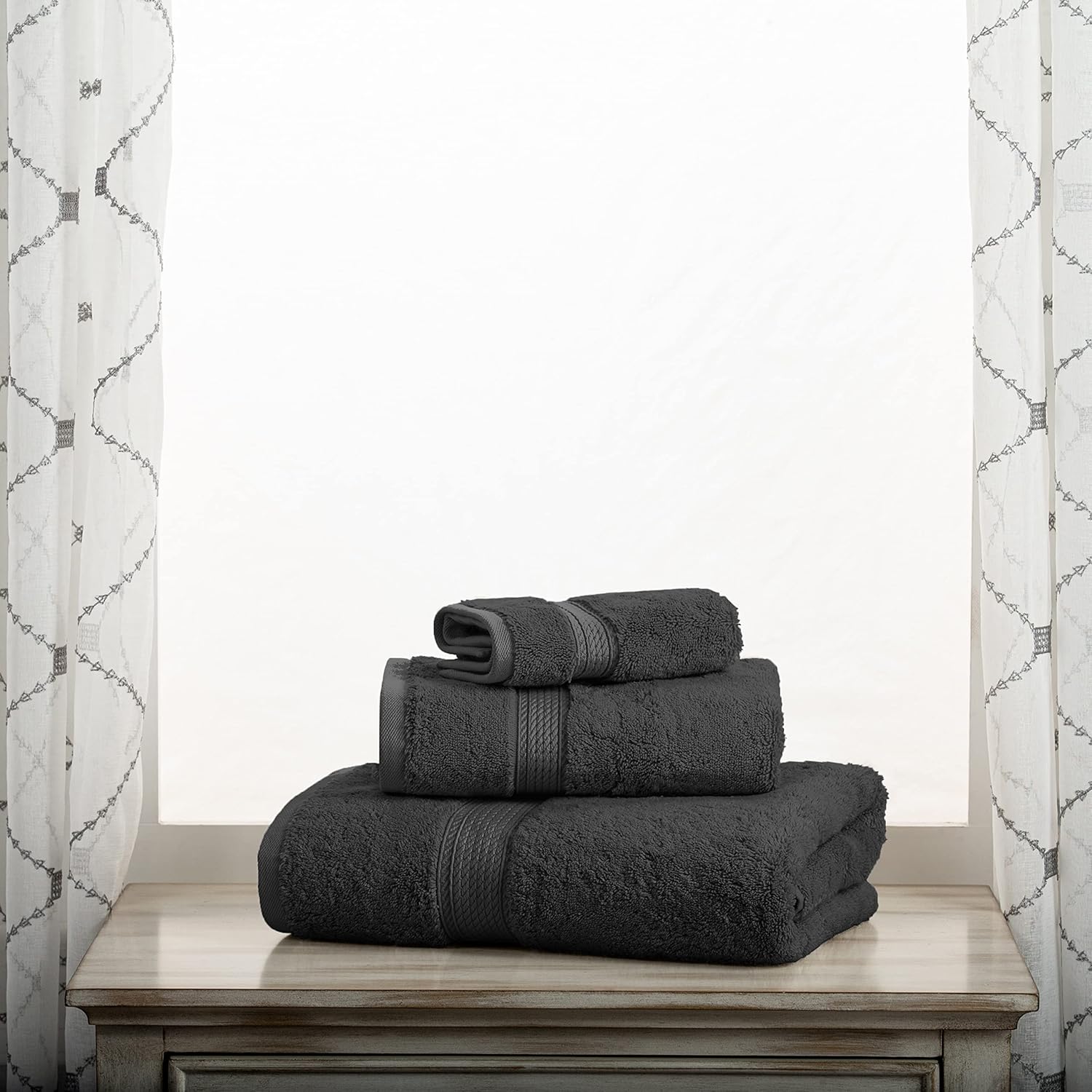 Essential Egyptian Cotton Pile Bath Towels Set for Luxury Comfort