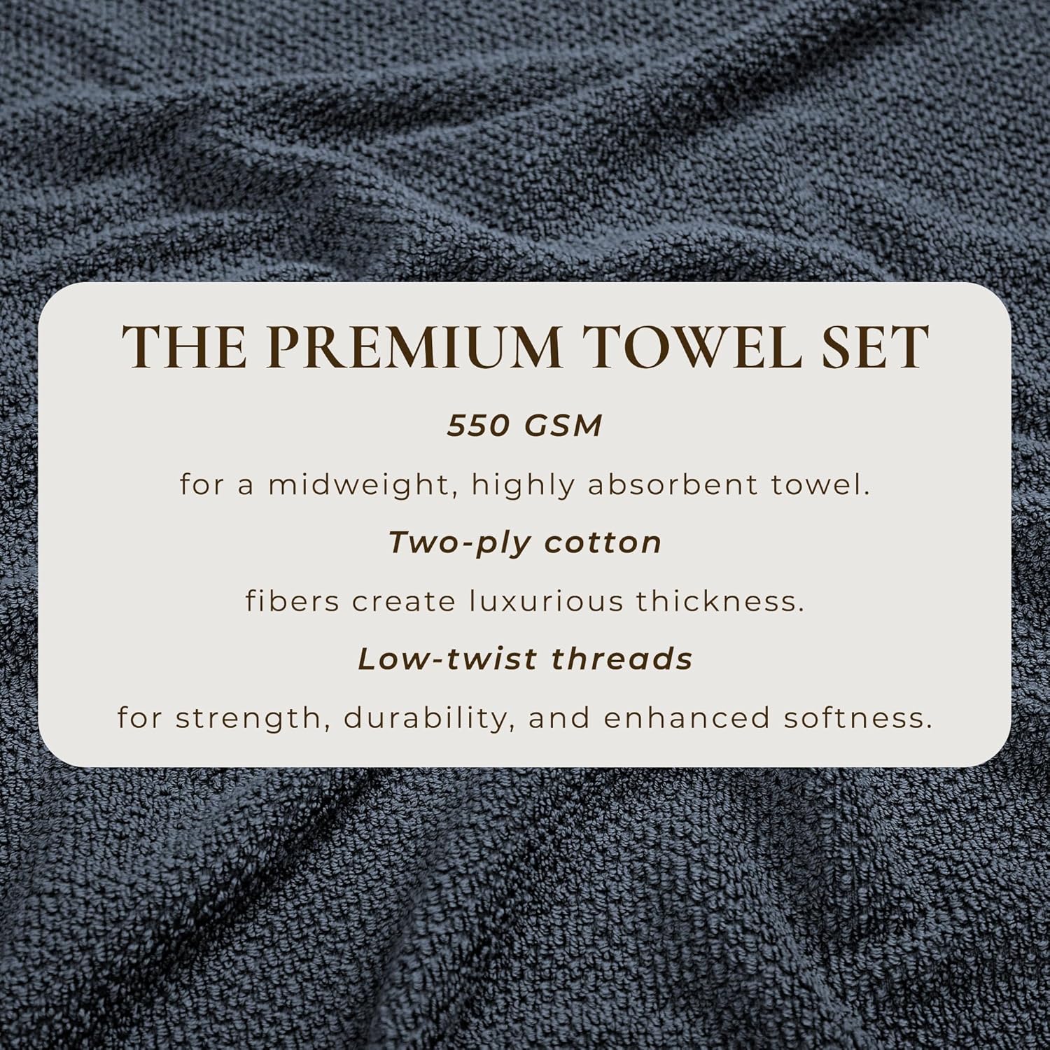 Great Bay Home Navy Washcloth 12-Pack 13x13