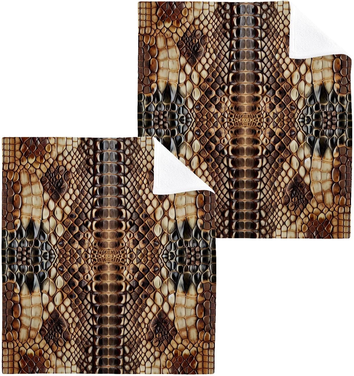 WELLDAY Crocodile Skin Washcloths 2 Pack