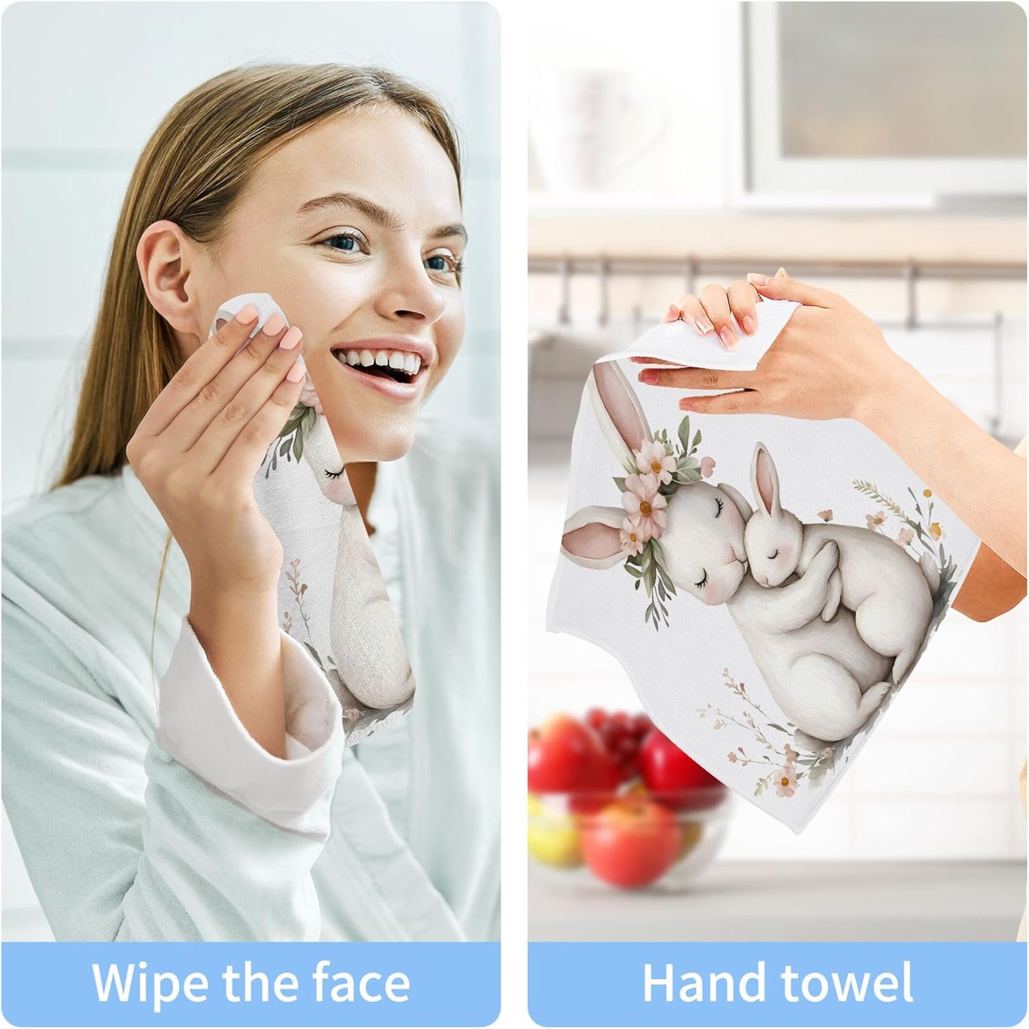 Kigai Hugging Bunny 4-Pack Soft Washable and Gentle