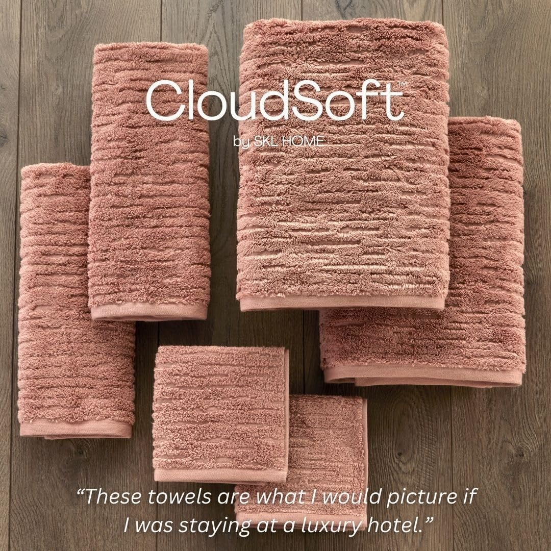 SKL Home CloudSoft Cotton 4-Piece Washcloth Set