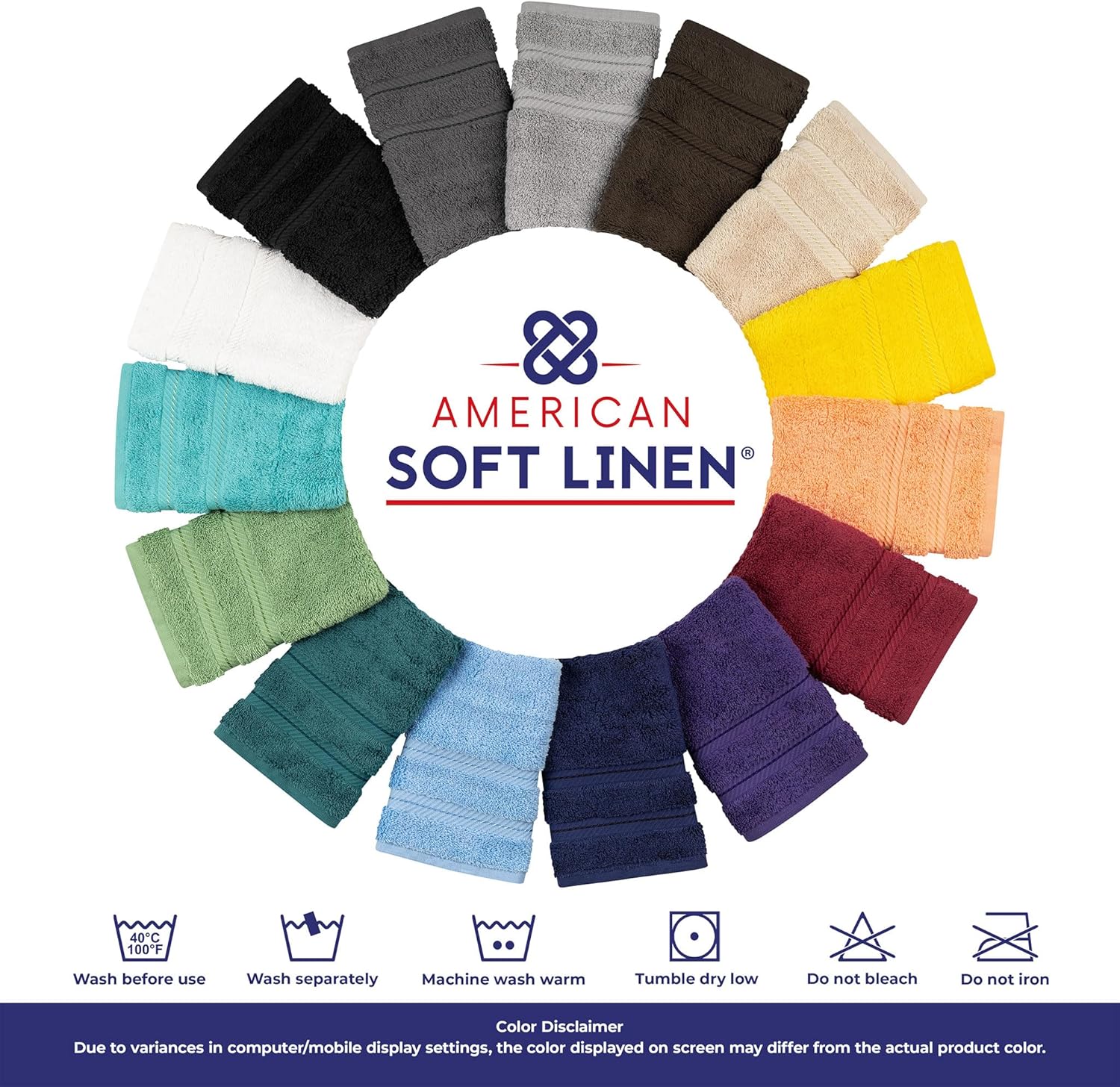 20x34 Inch Soft Cotton Bath MatNon-SlipComfortable for Home Bath Washable