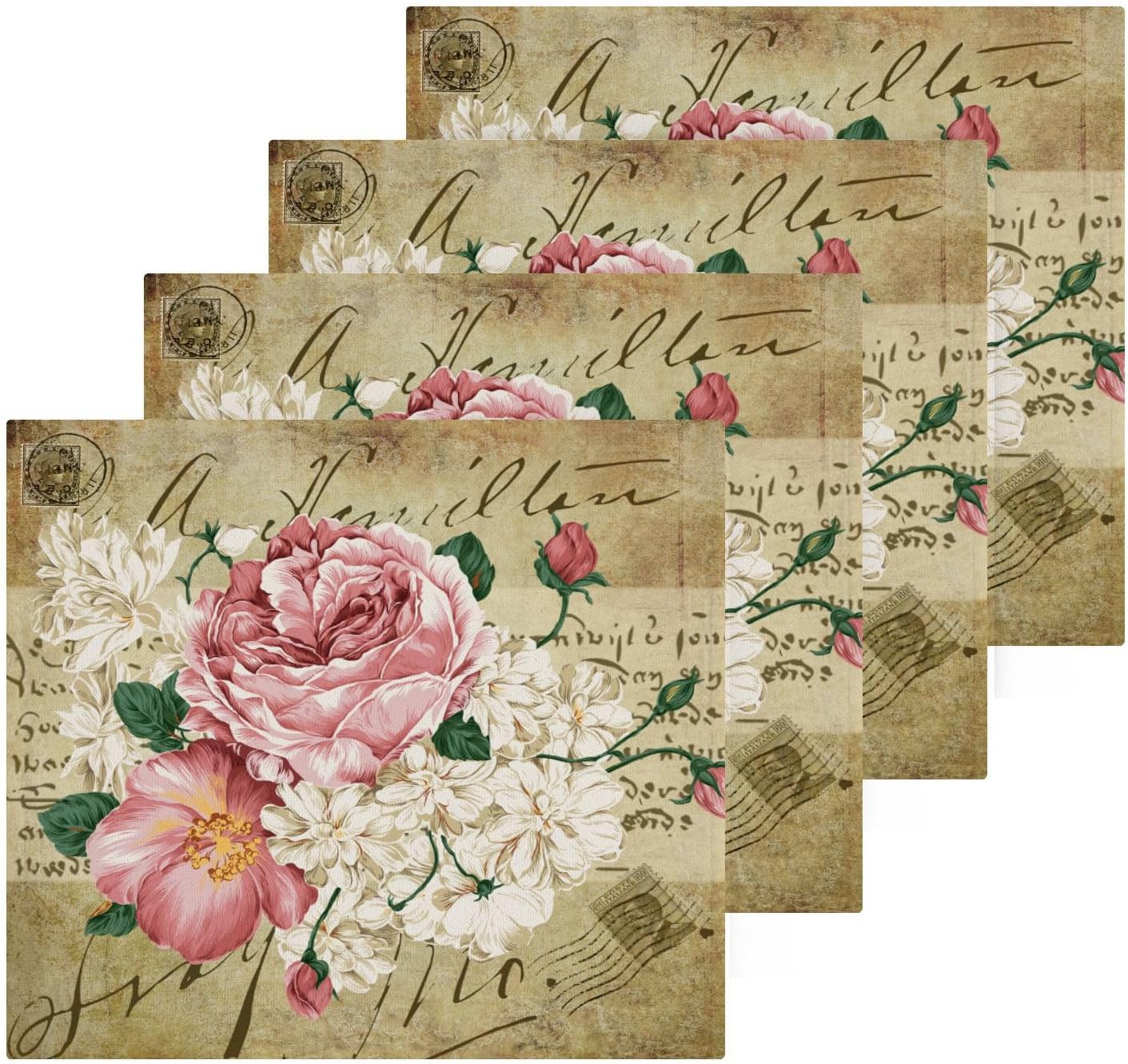 Luxury Floral Washcloth Set for bath beyond