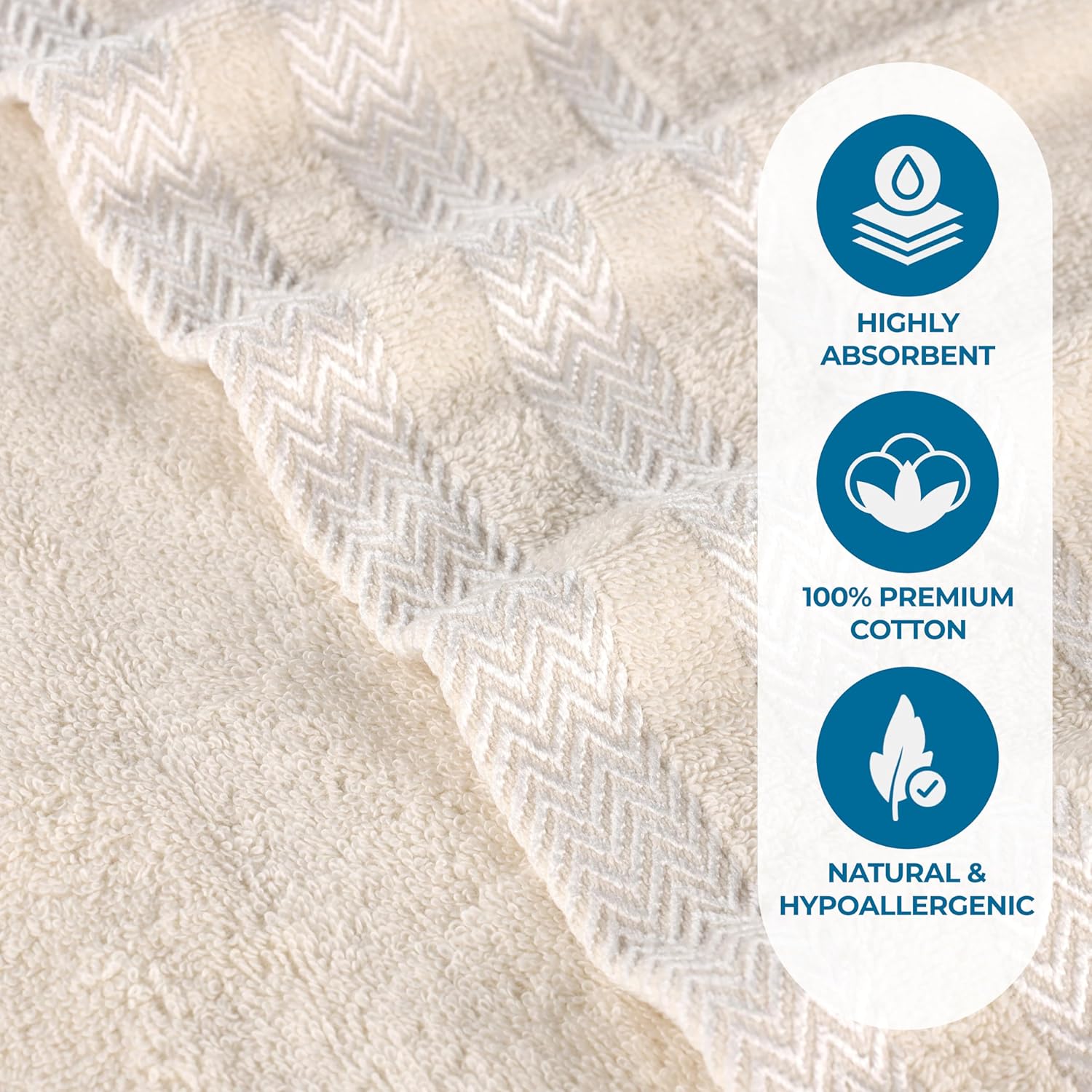 12-Piece Luxury Cotton Washcloths Set