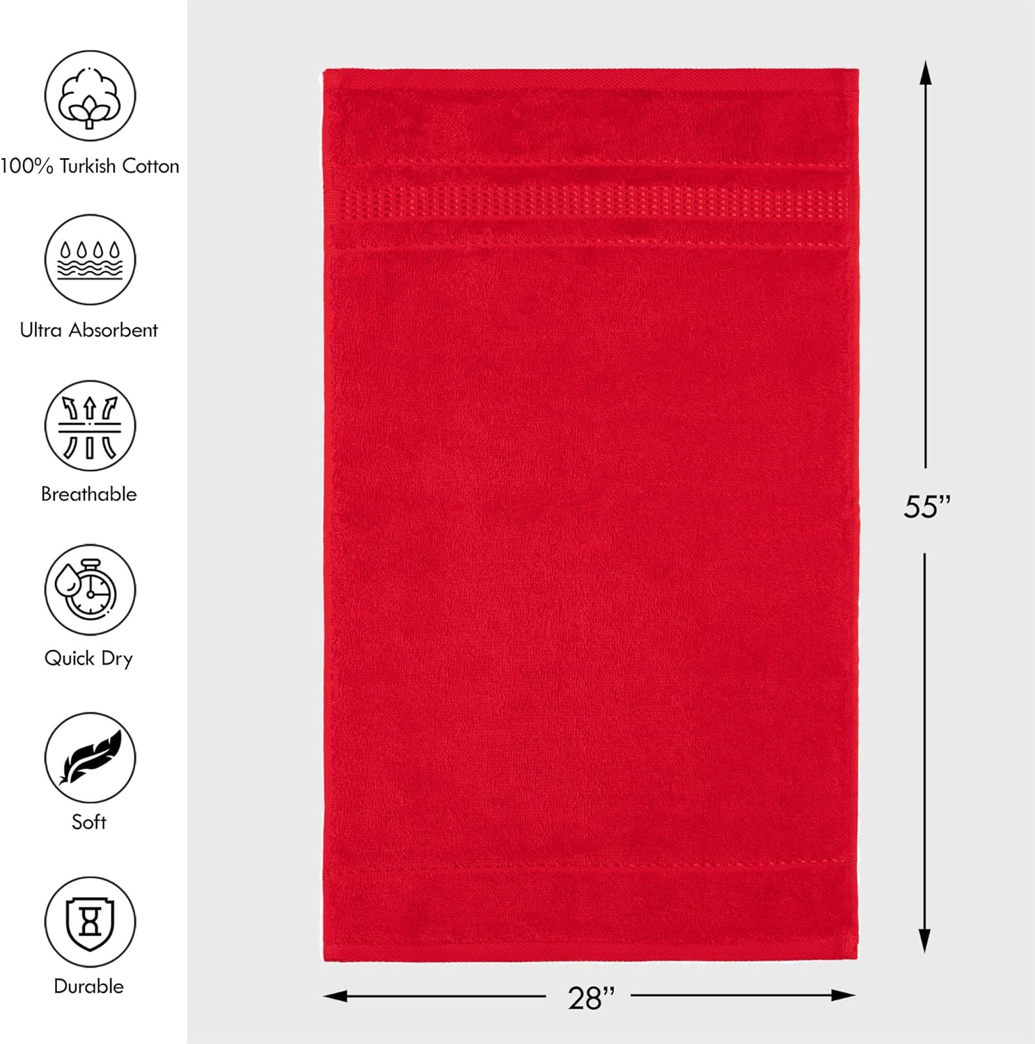 2-Piece Luxury Bath Towels Set for the Bathroom