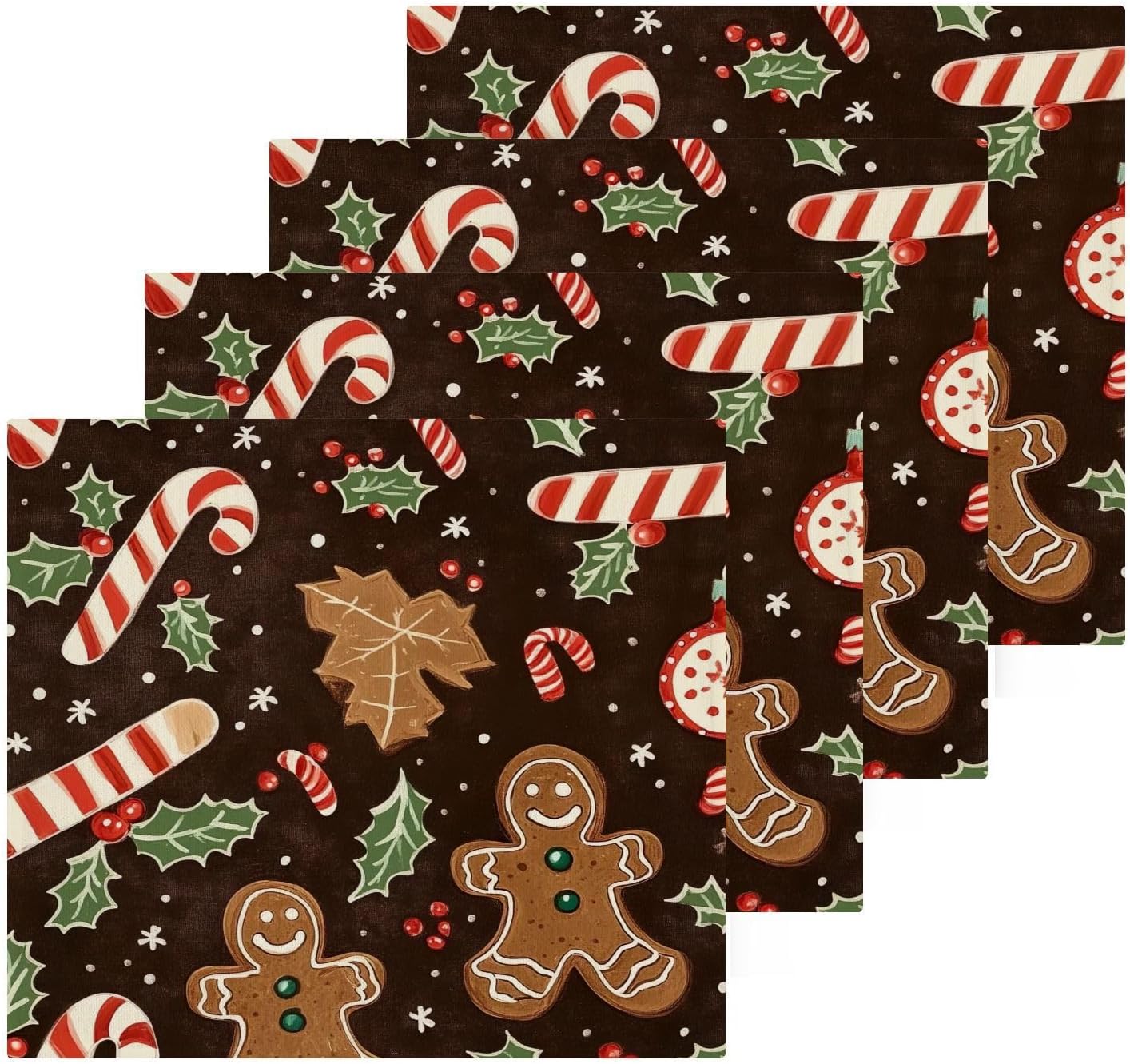 Perfect Gift - Christmas Cookie Washcloth Set for Family Friends