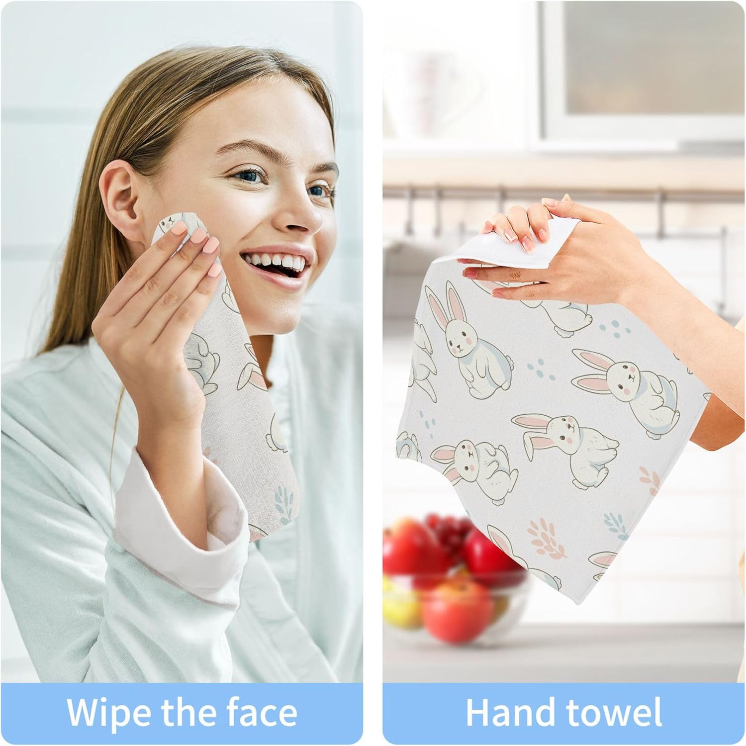 Burbuja Bunny Cotton Washcloths Set of 2