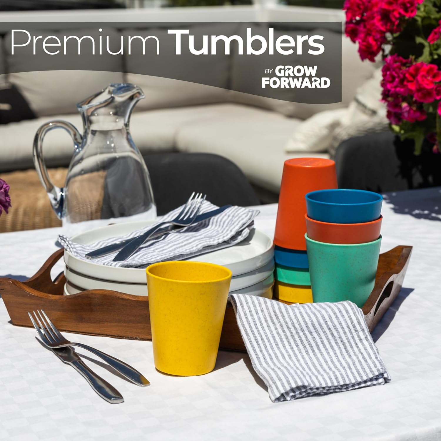 Grow Forward Premium Plastic Cups for Kids