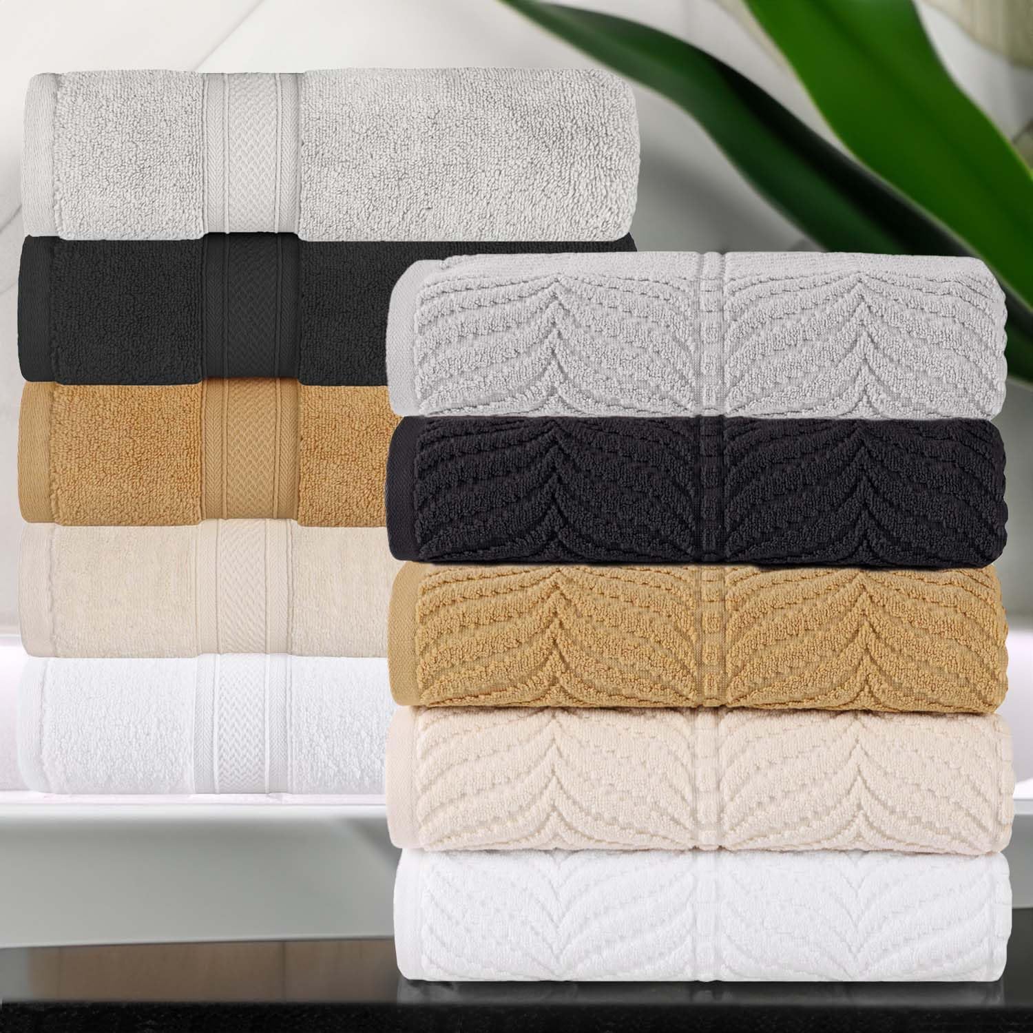 Luxury Quick Dry Zero Twist 12-Piece Towels Set