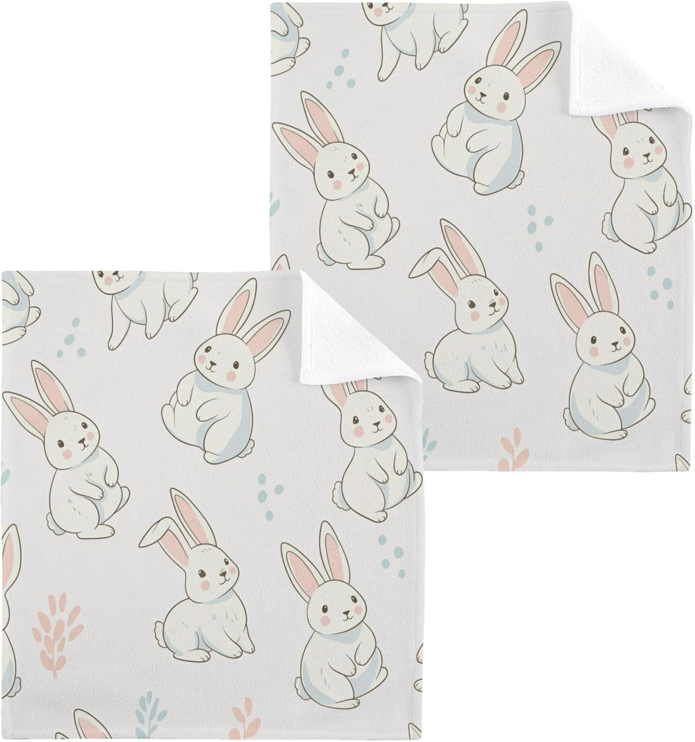Burbuja Bunny Cotton Washcloths Set of 2
