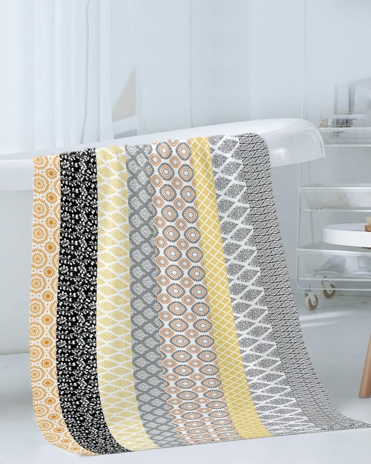 Luxurious Microfiber Boho Bathroom Towel Set Chic for Home Backup Use