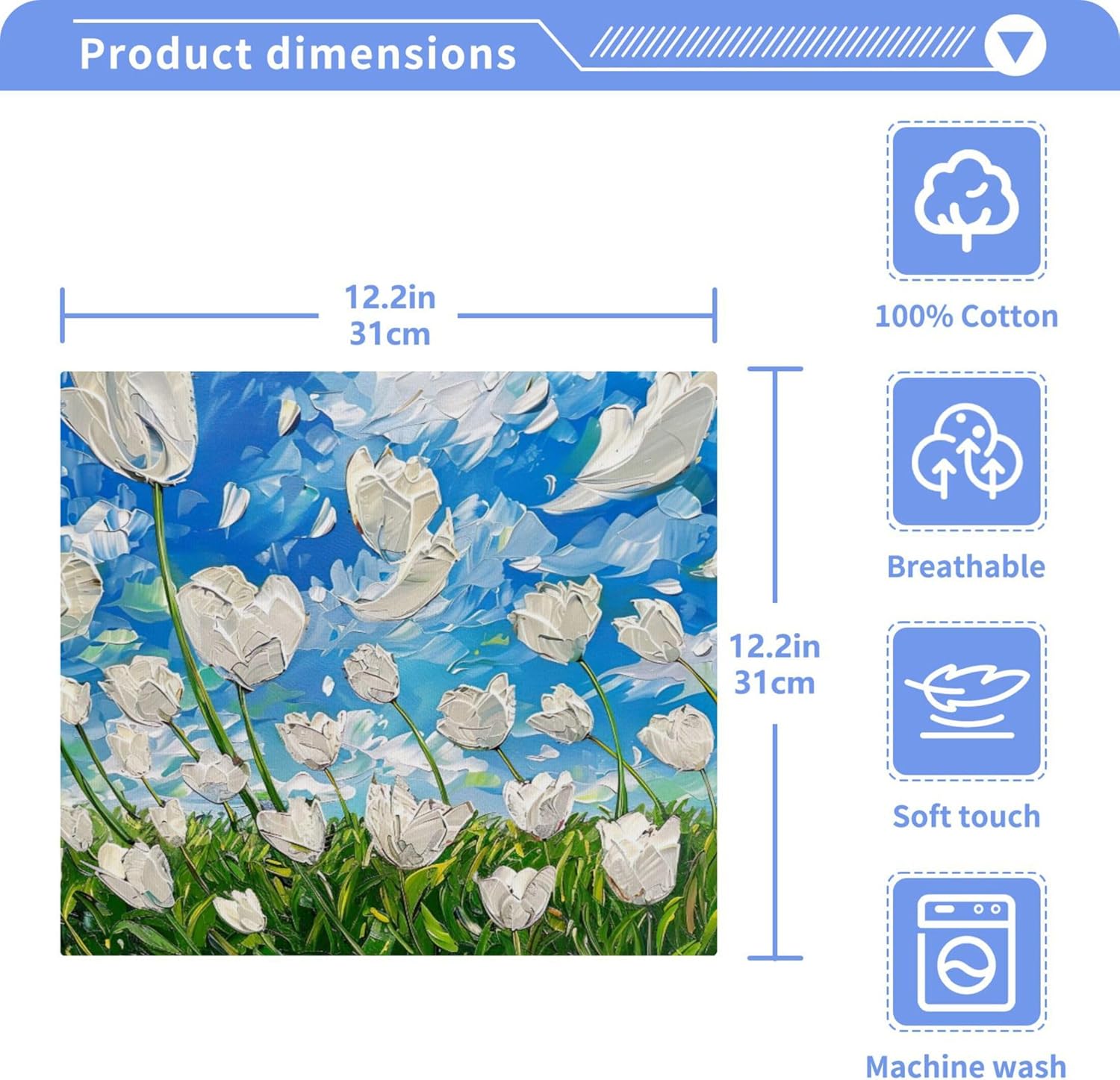 Premium Cotton Face Washcloths 4-Piece