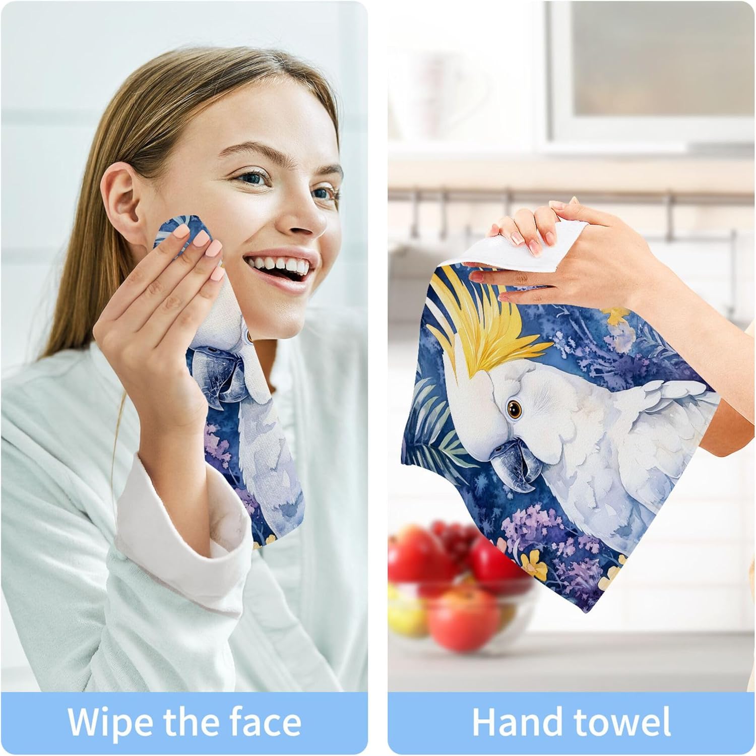 Kigai Cockatoo Washcloth 2-Pack