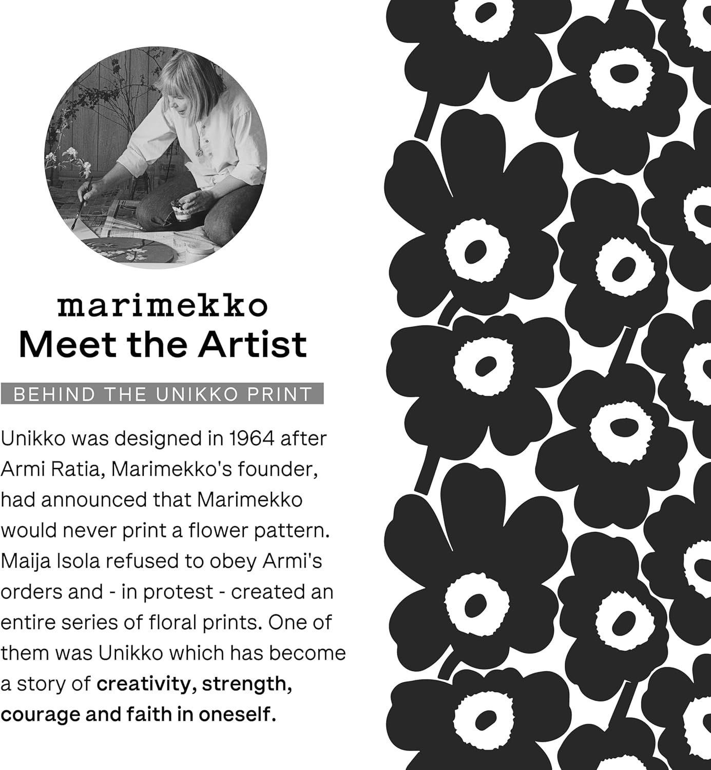 Marimekko Unikko Terry Washcloth Red