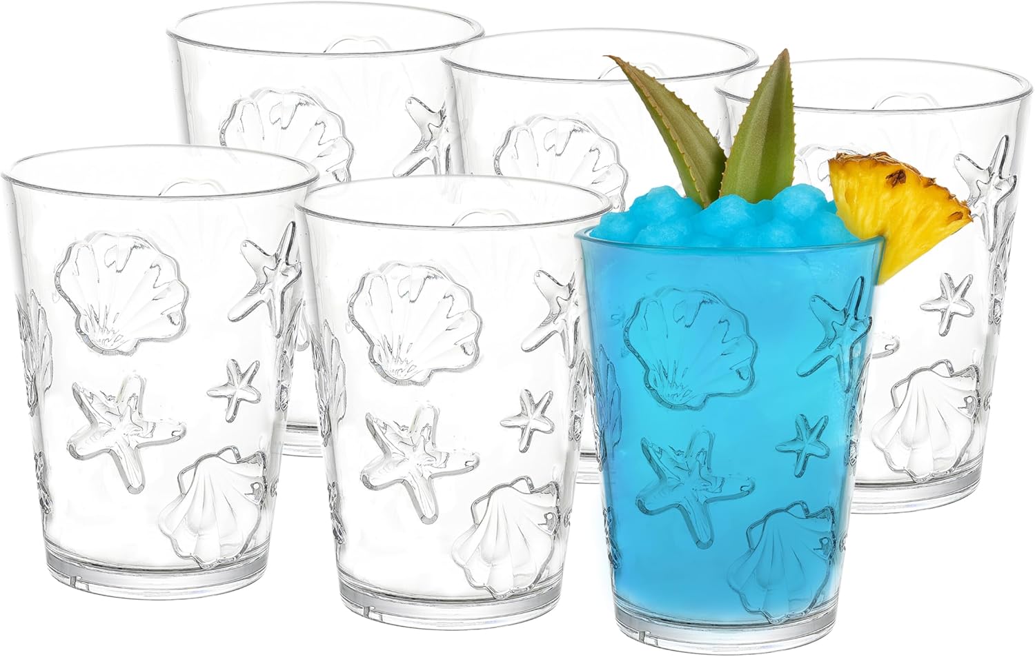 KLIFA Hawaii Series 152 Ounce Shatterproof Tumblers Set of 6