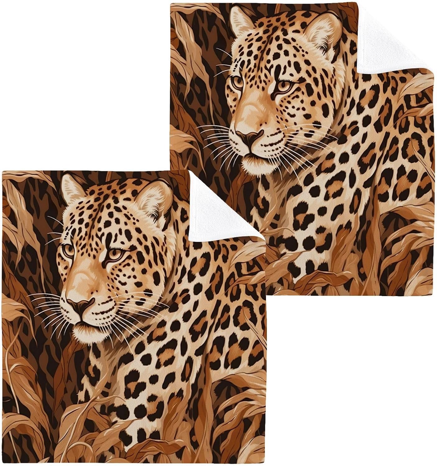 Leopard Washcloth Set 2-Pack