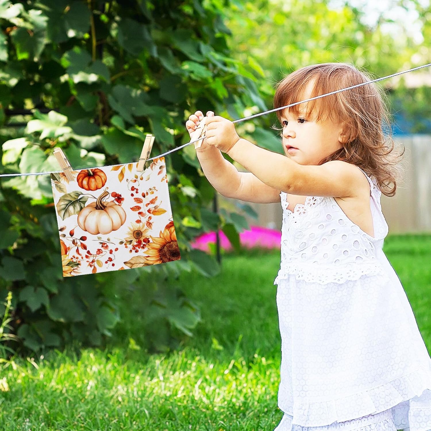 autumn watercolor washcloths set - multi purpose