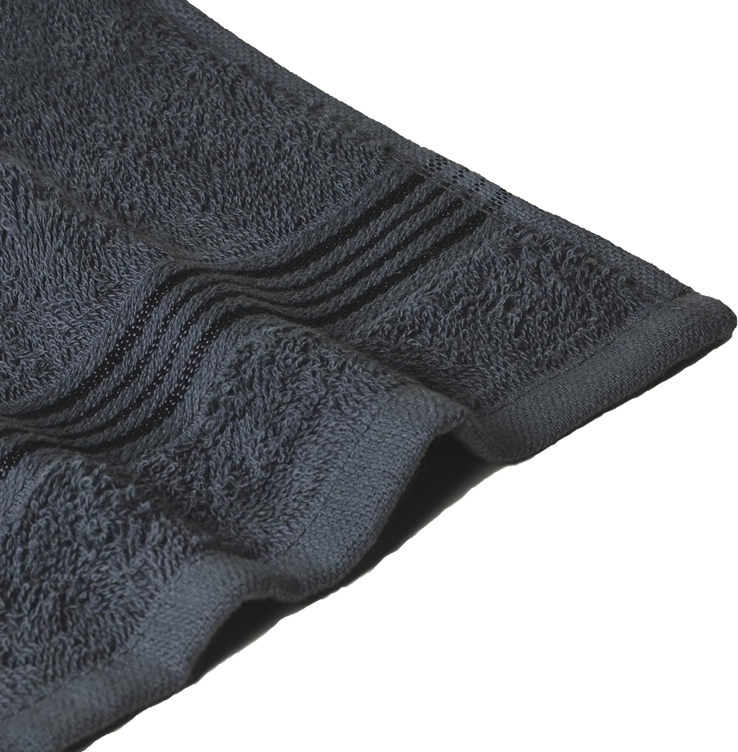 Belizzi Home Ultra Soft Cotton Washcloths 12 Pack 12x12 Inch Charcoal Grey