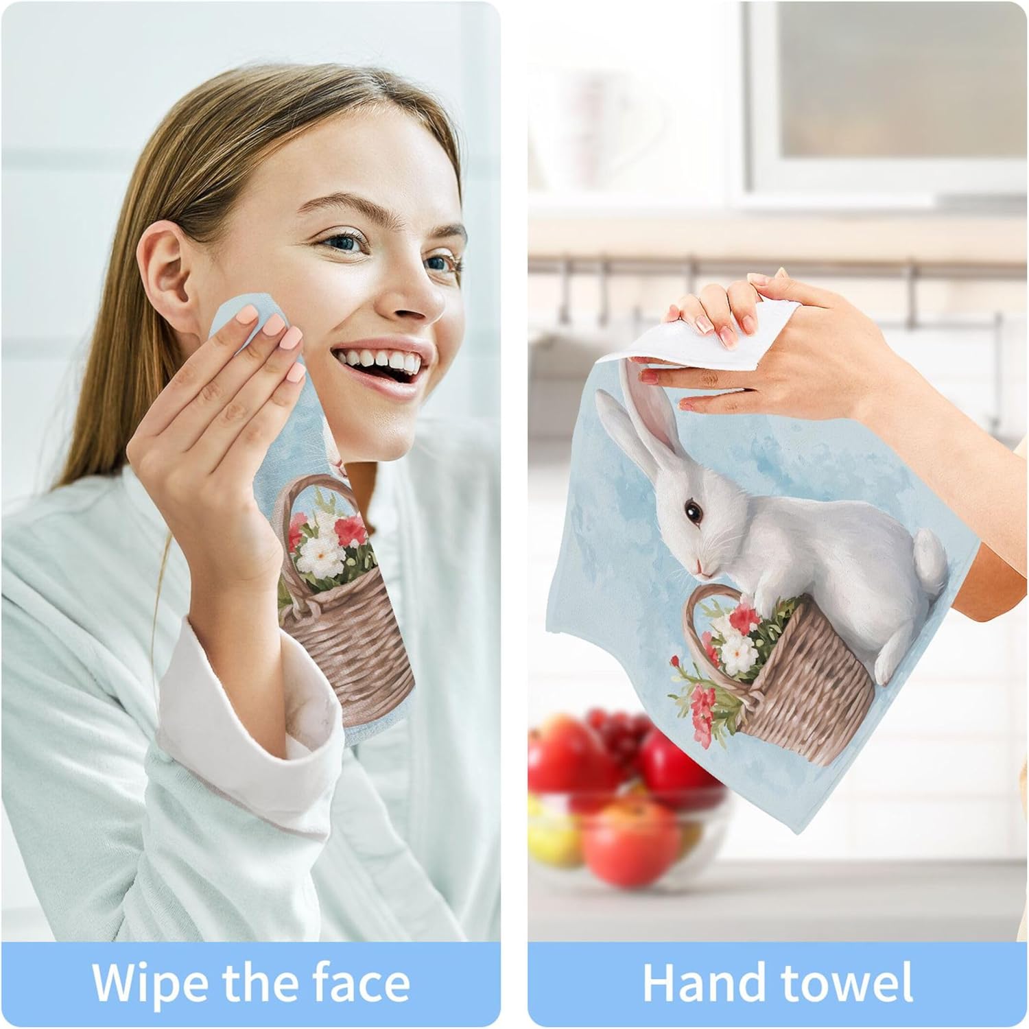 Kigai Washcloth Set - Soft Machine Washable 12x12 2-Piece