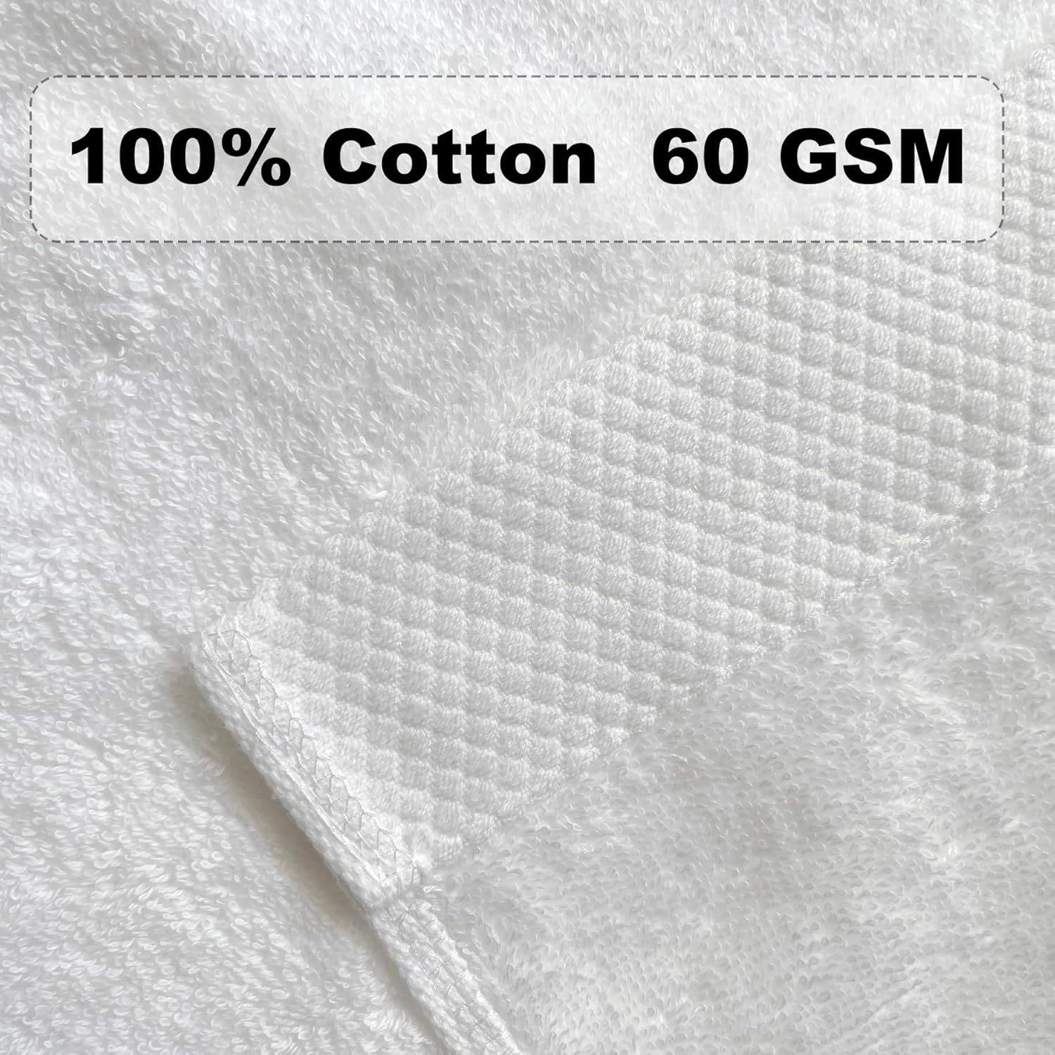 Luxury 100 White Cotton Washcloths for Bathroom Beyond